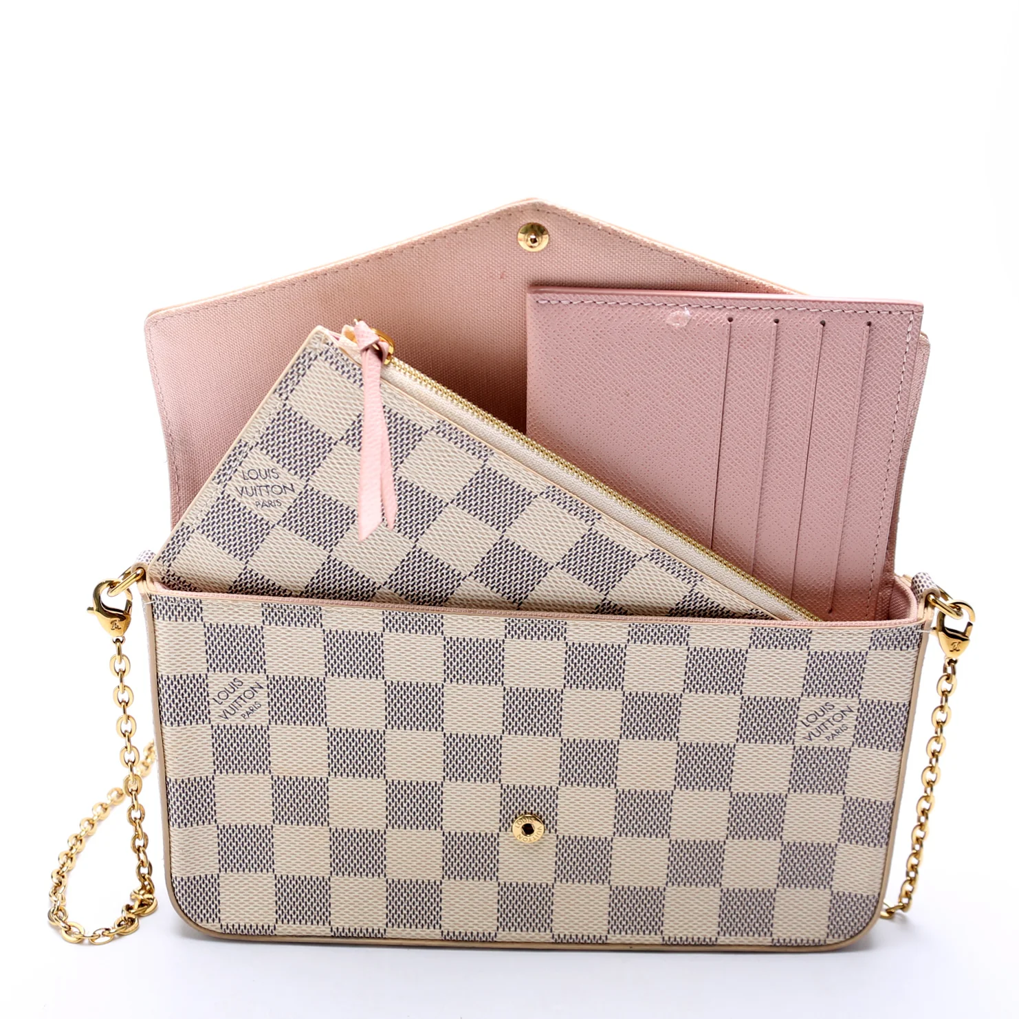 Pochette Felicie Damier Azur Pink - Image 9