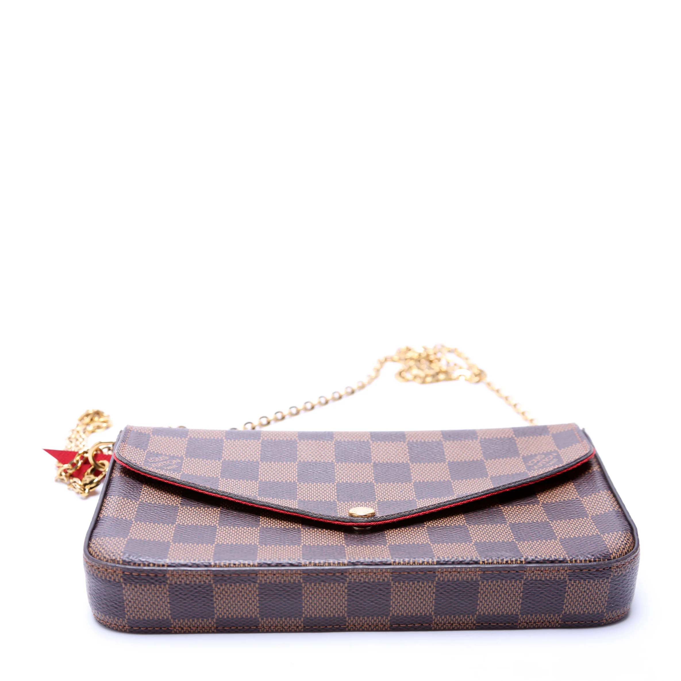 Pochette Felicie Damier Ebene Red - Image 4