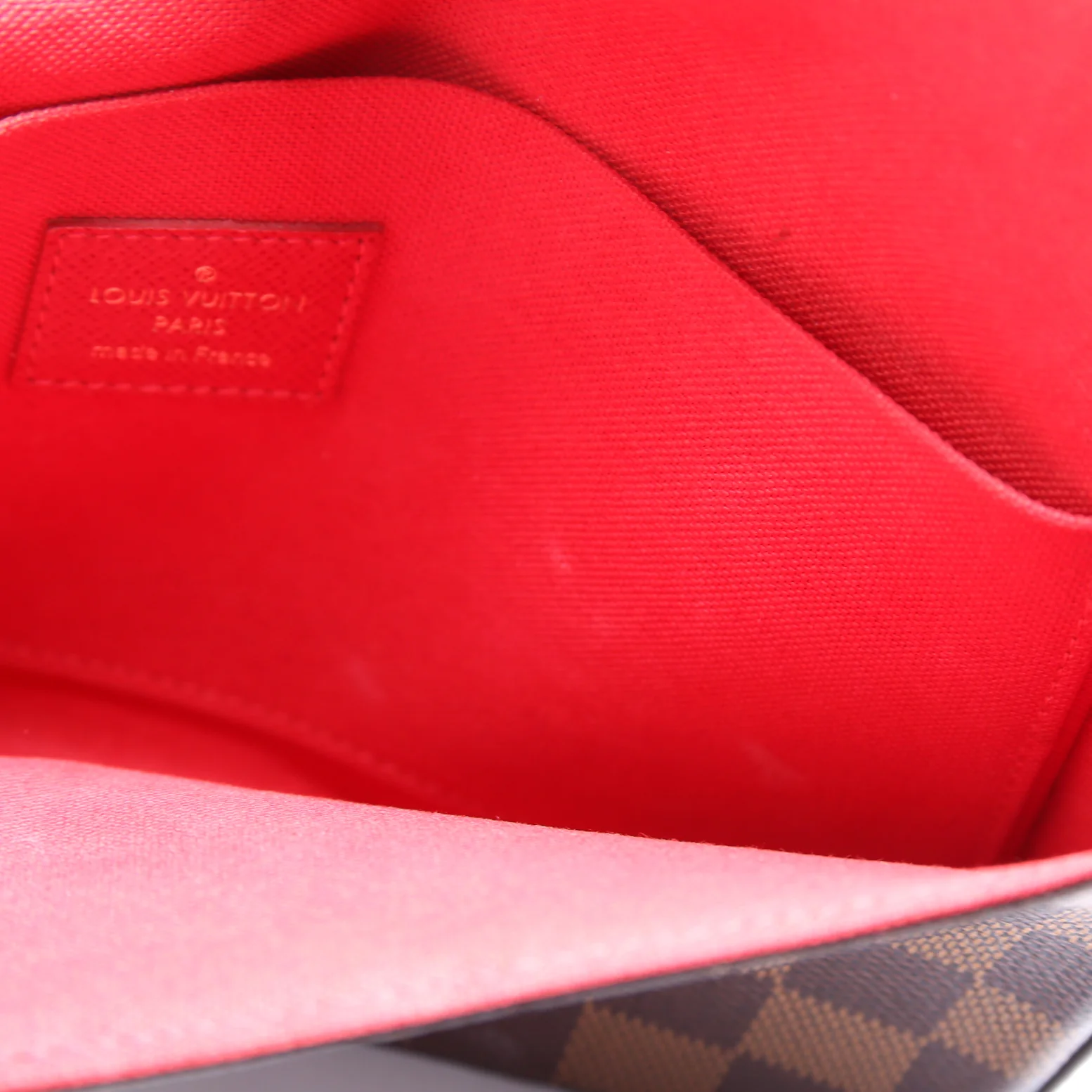 Pochette Felicie Damier Ebene Red - Image 9
