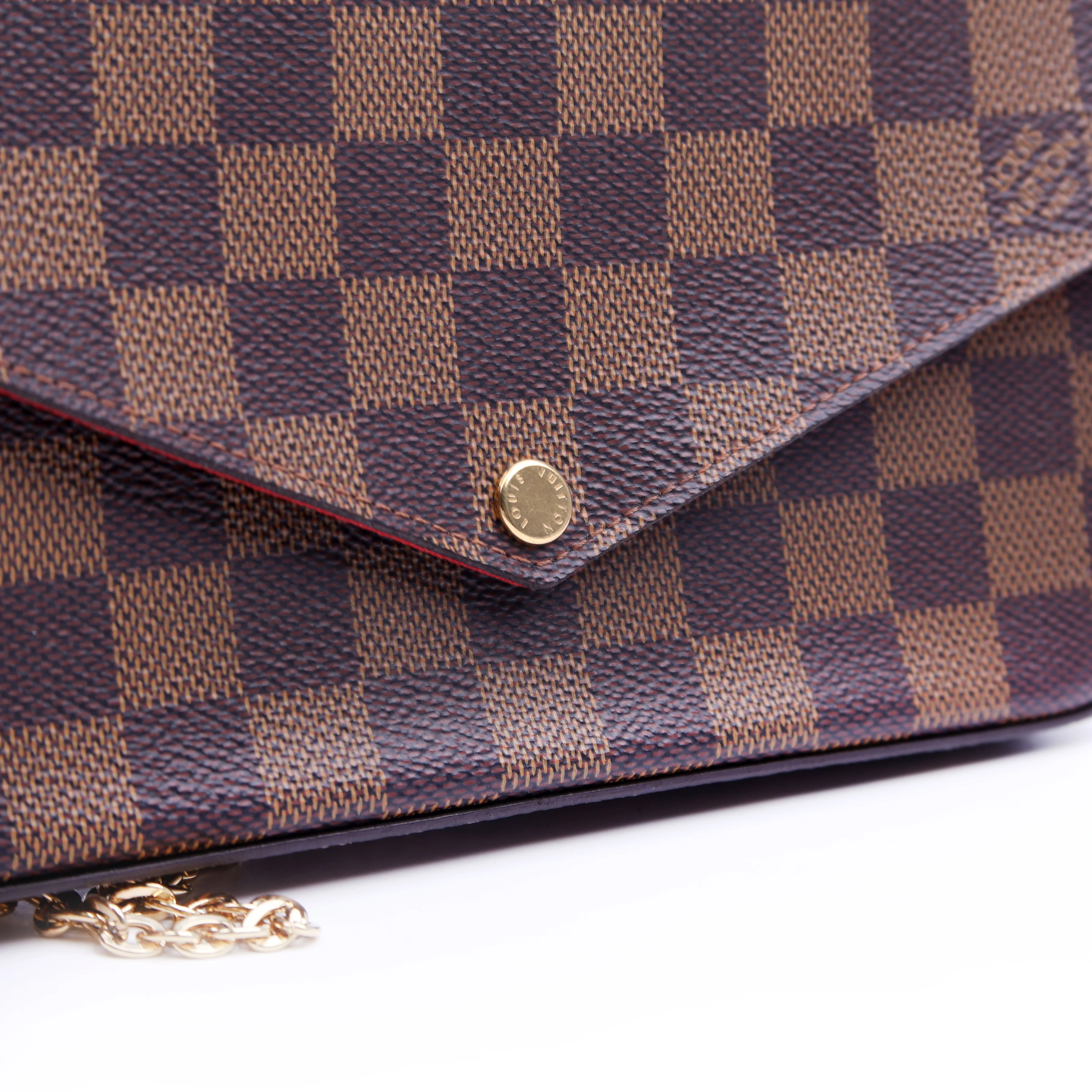 Pochette Felicie Damier Ebene Red - Image 10