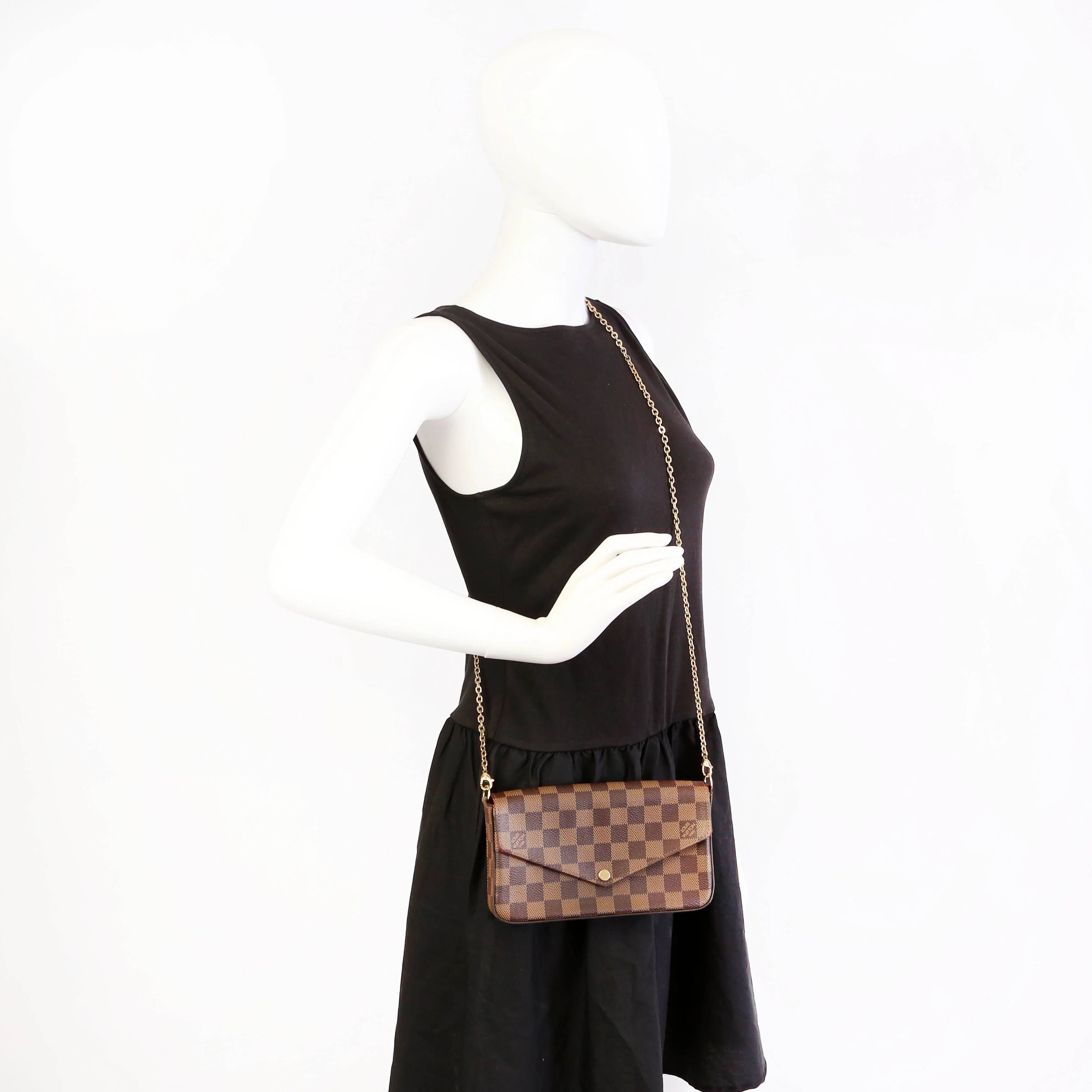 Pochette Felicie Damier Ebene Red - Image 14