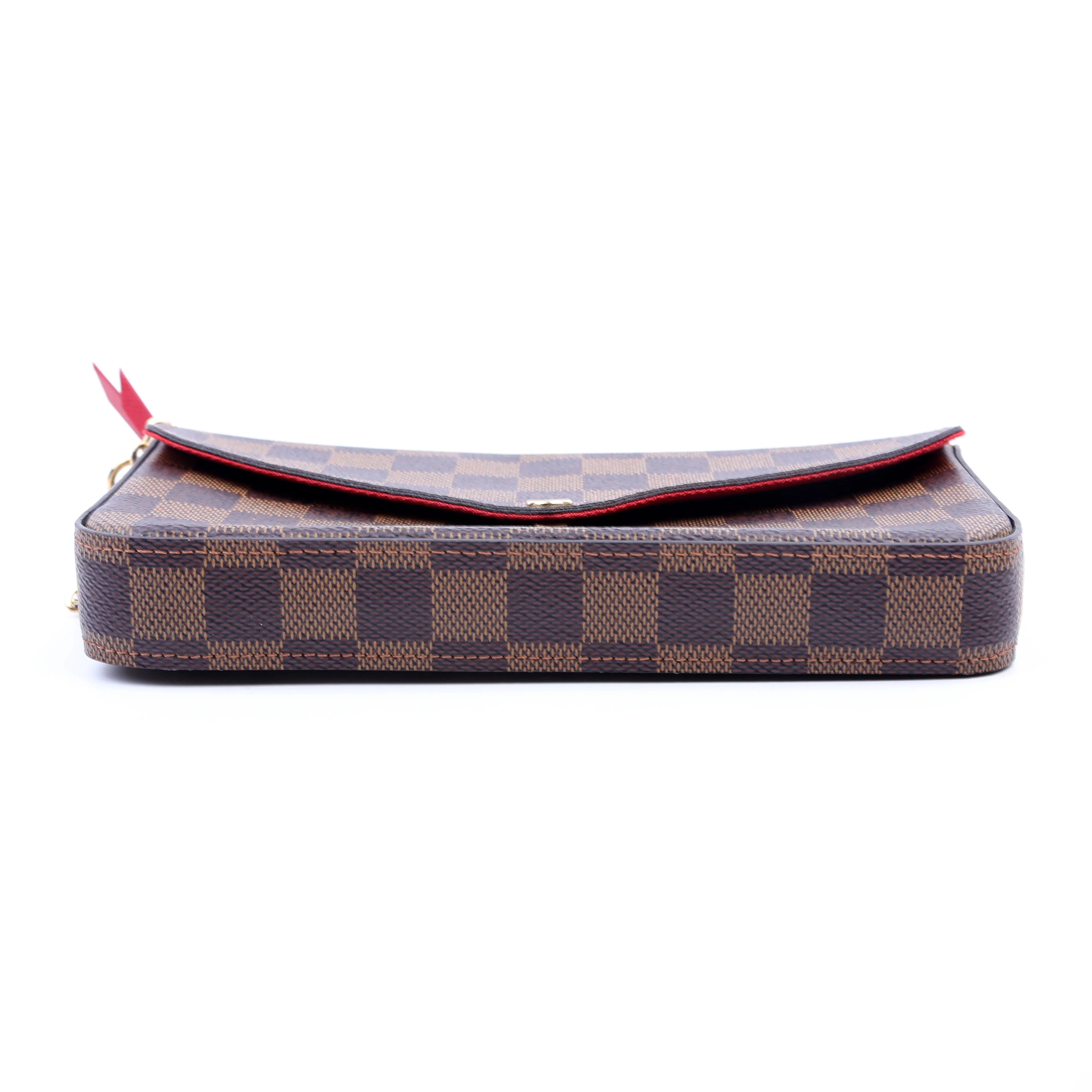 Pochette Felicie Damier Ebene Red - Image 5