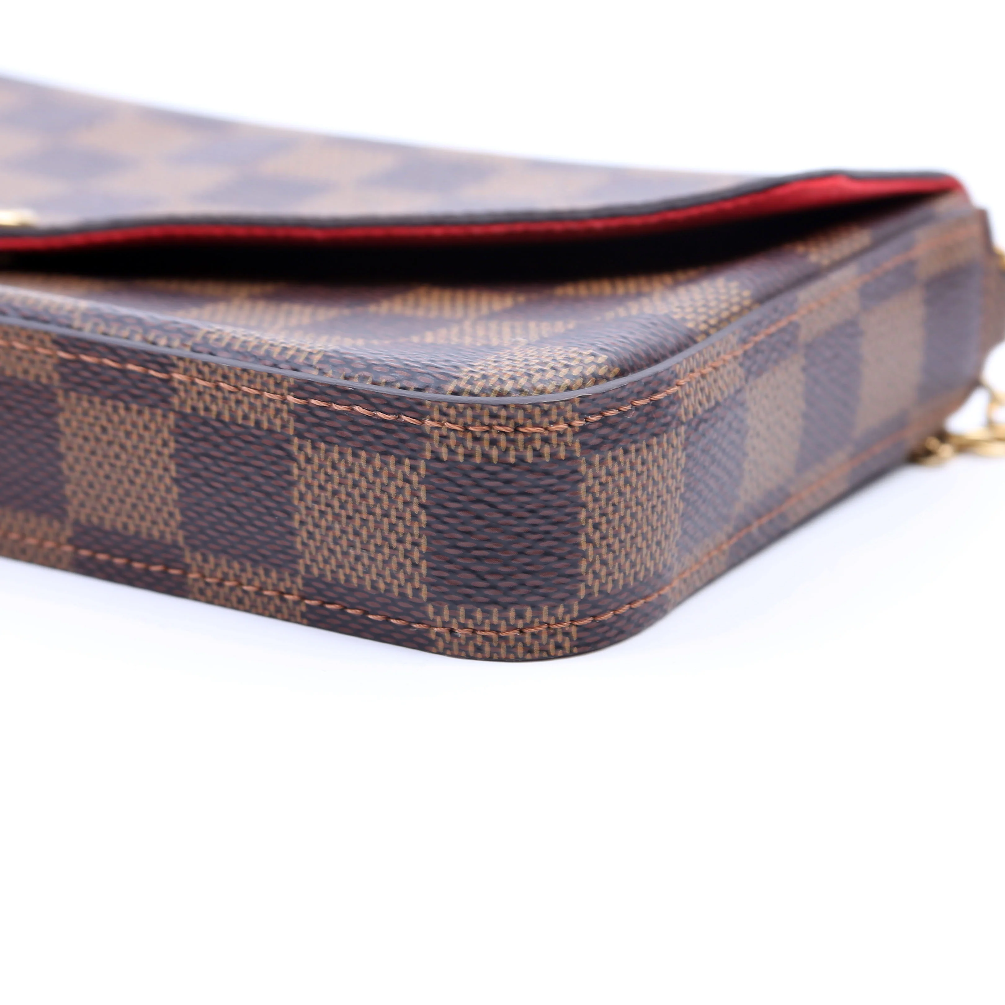 Pochette Felicie Damier Ebene Red - Image 7