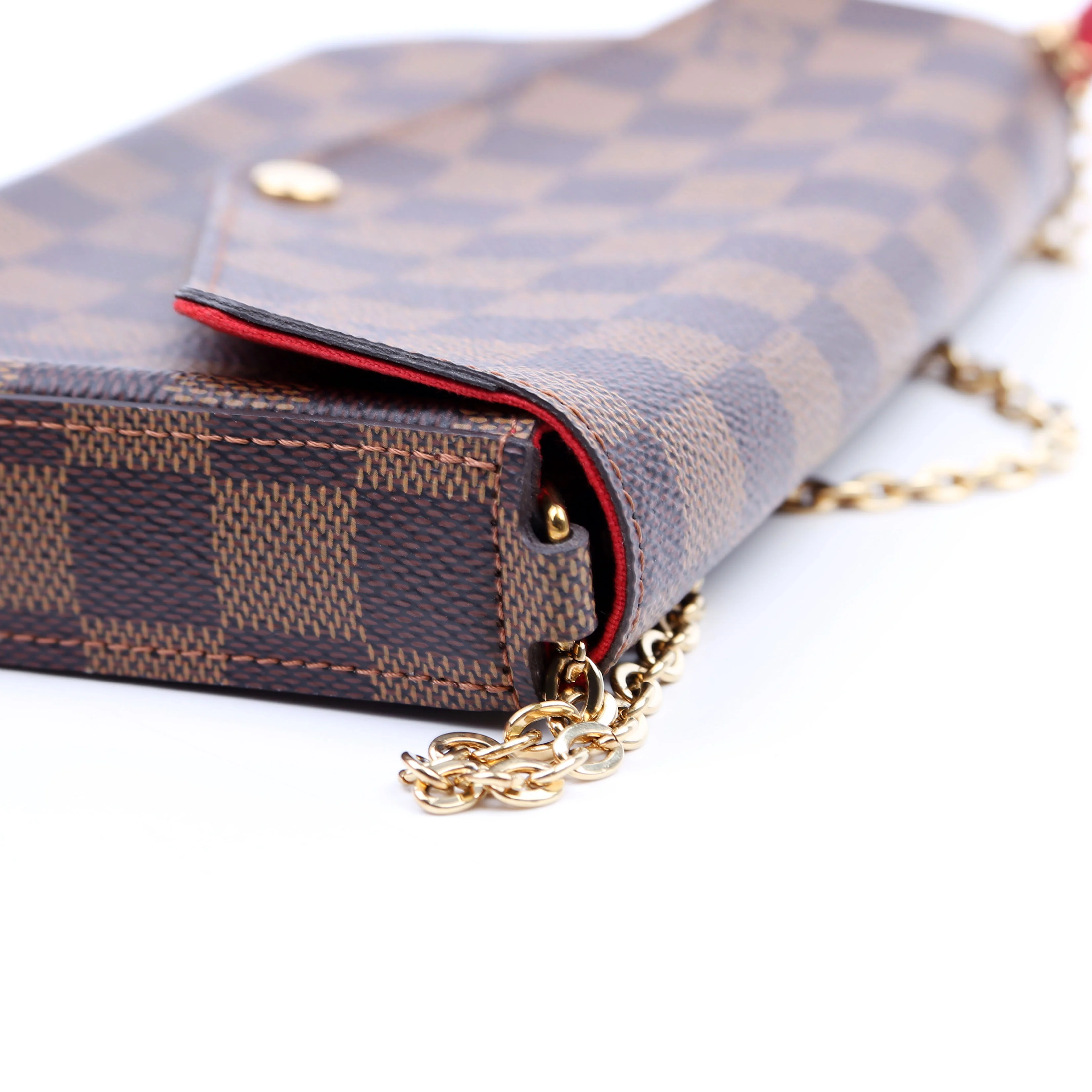 Pochette Felicie Damier Ebene Red - Image 8