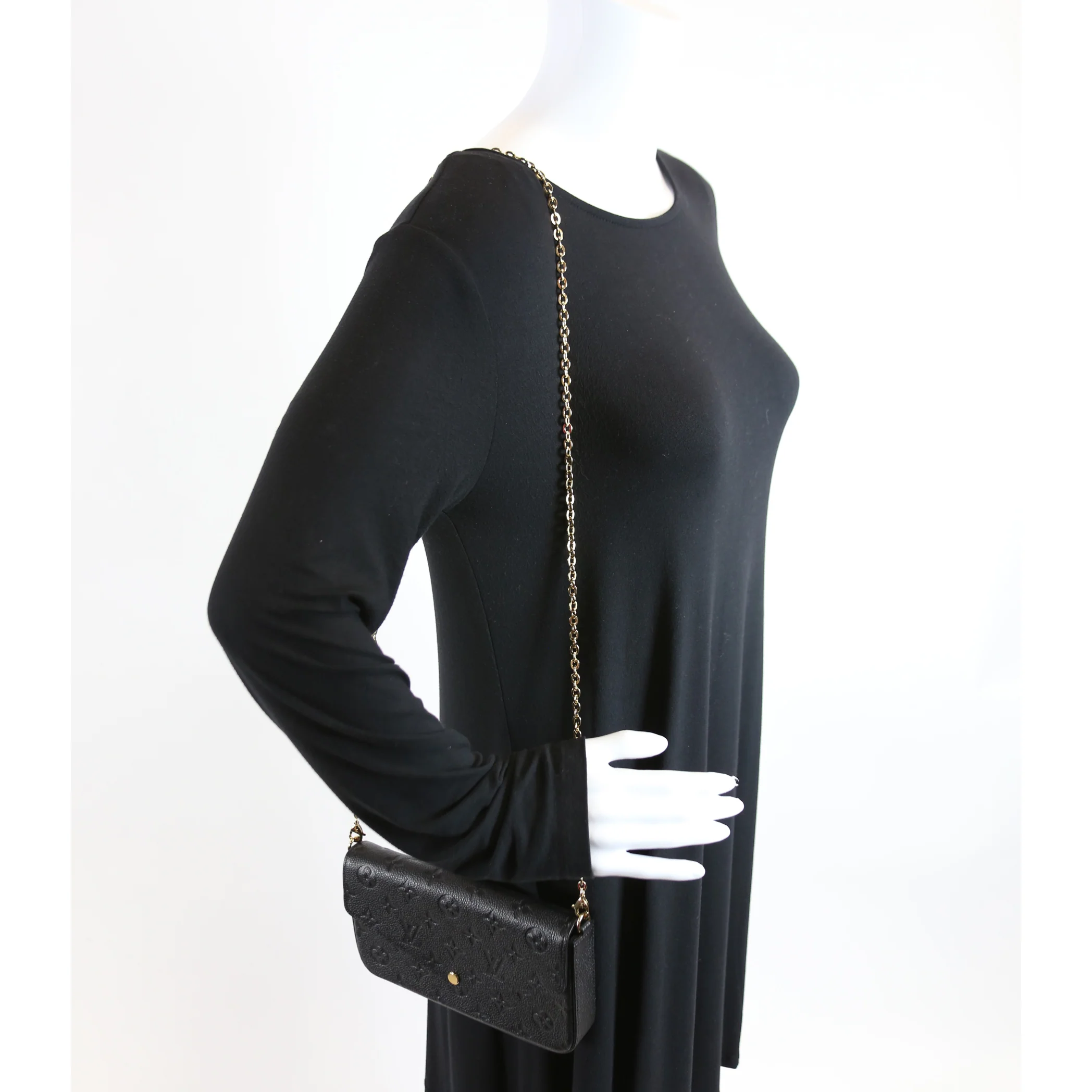 Pochette Felicie Empreinte Black - Image 8