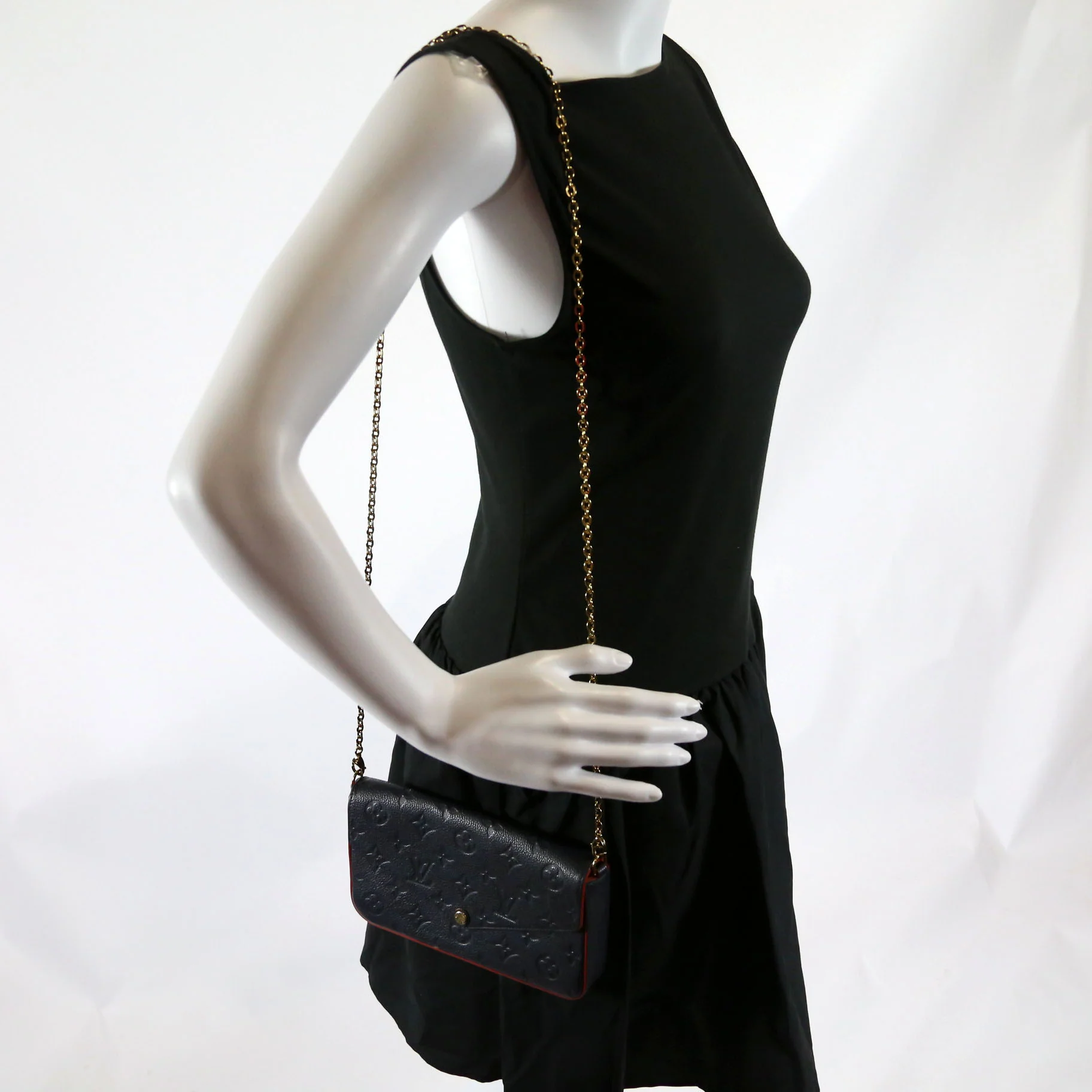 Pochette Felicie Empreinte Navy - Image 11