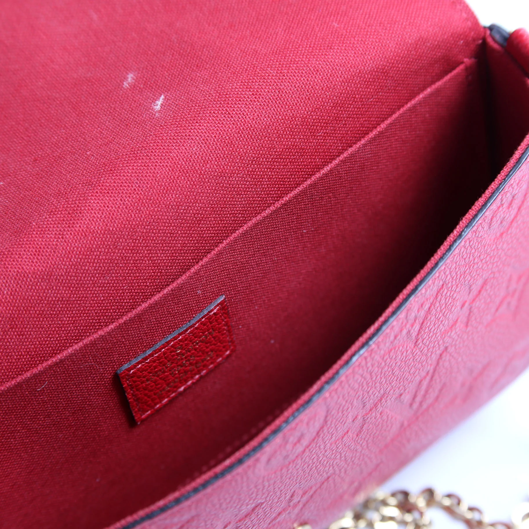 Pochette Felicie Empreinte Red/Gold - Image 10