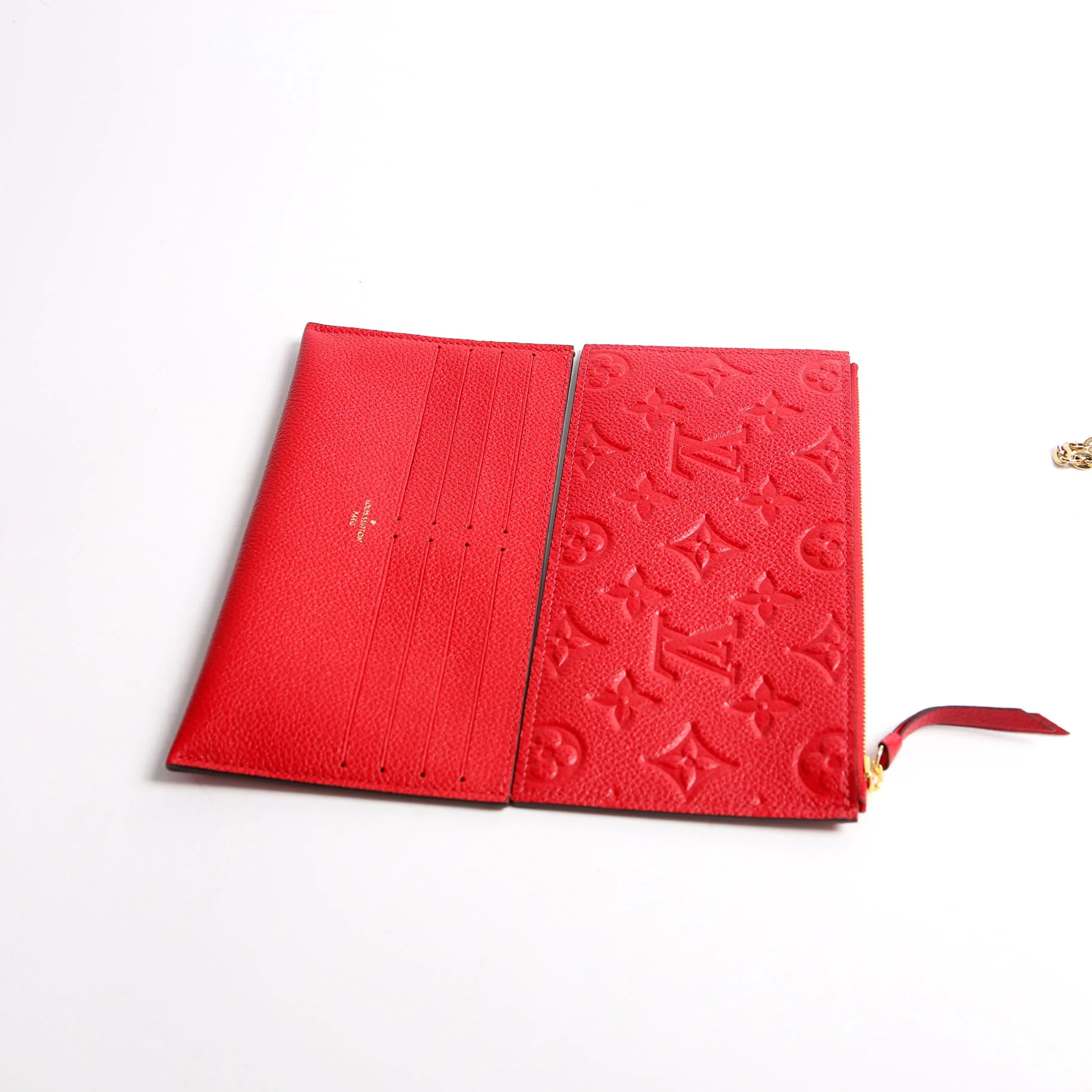 Pochette Felicie Empreinte Red/Gold - Image 11