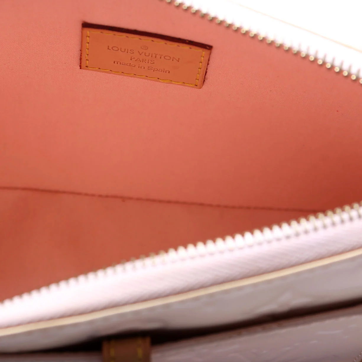 Pochette Mallory Vernis Cream/Brown - Image 9