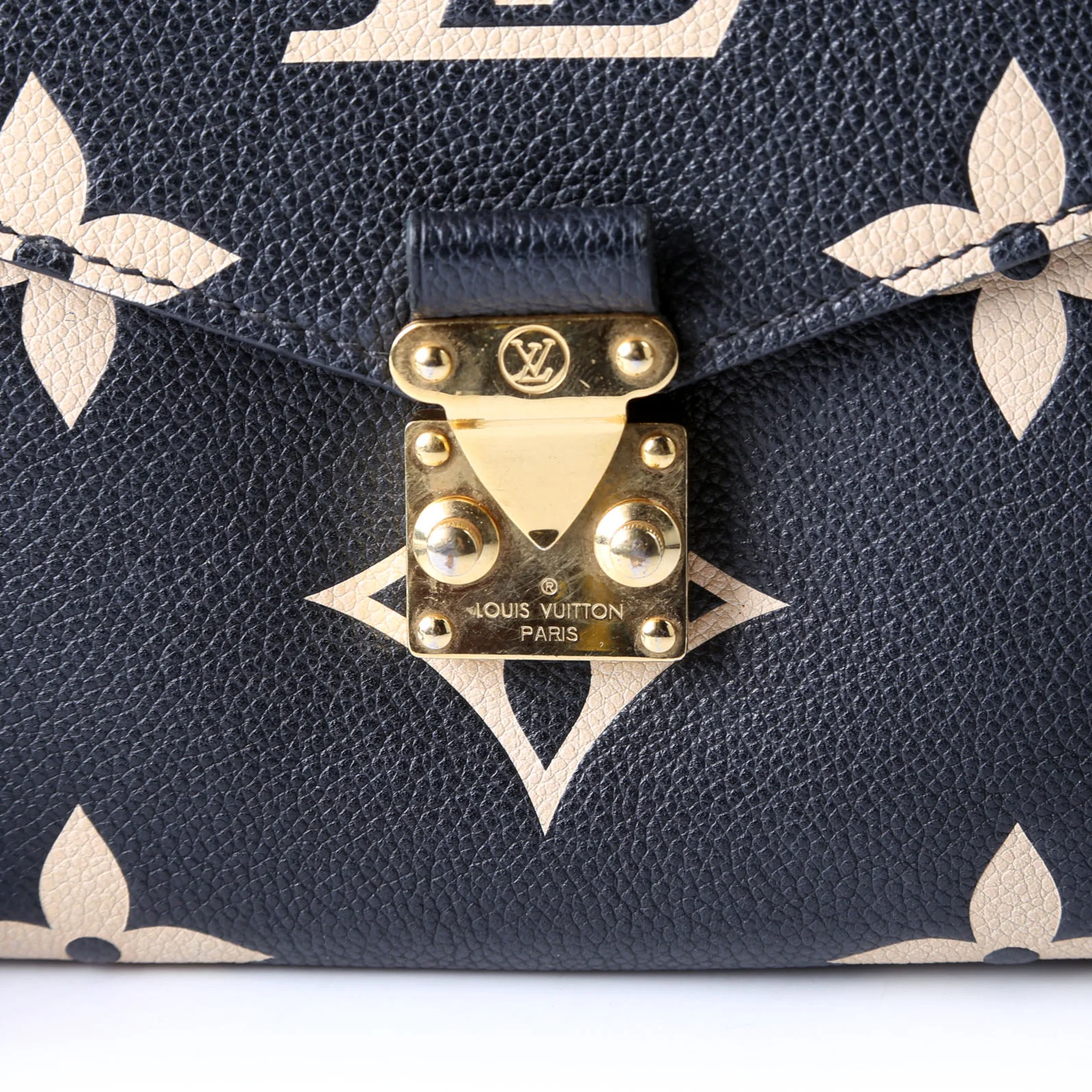Pochette Metis Empreinte Bicolor Black/Beige - Image 12