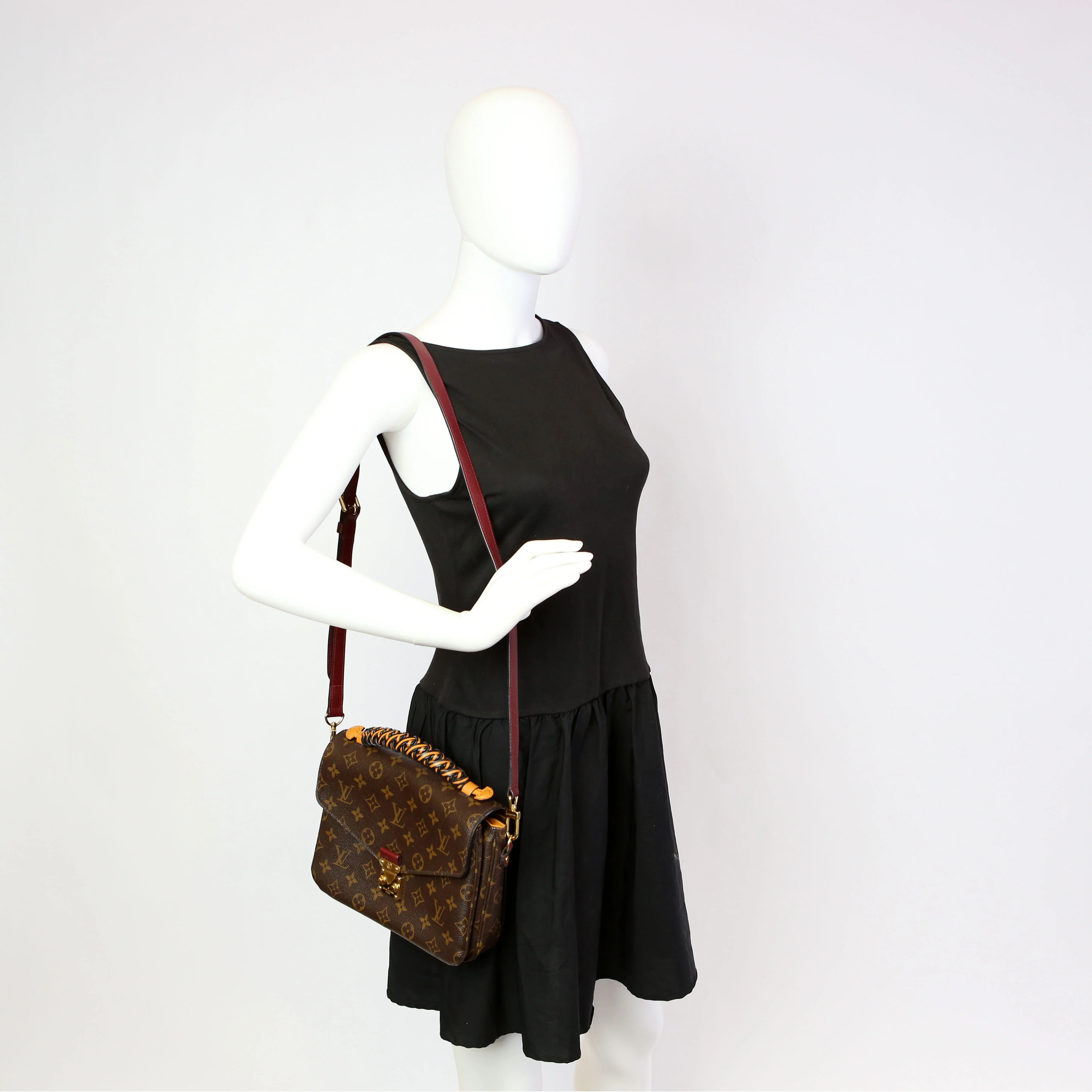 Pochette Metis Monogram Braided Orange/Berry - Image 12
