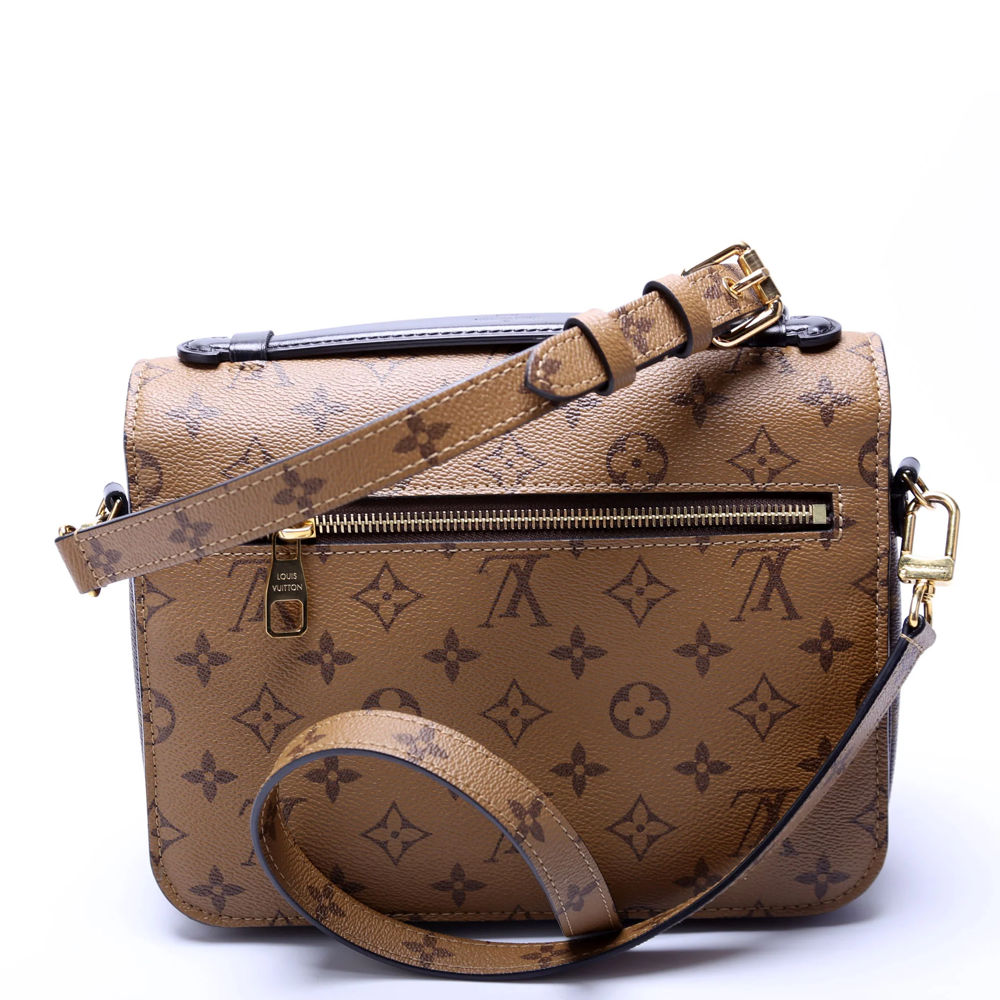 Pochette Metis Reverse Monogram Brown/Black/Gold - Image 3