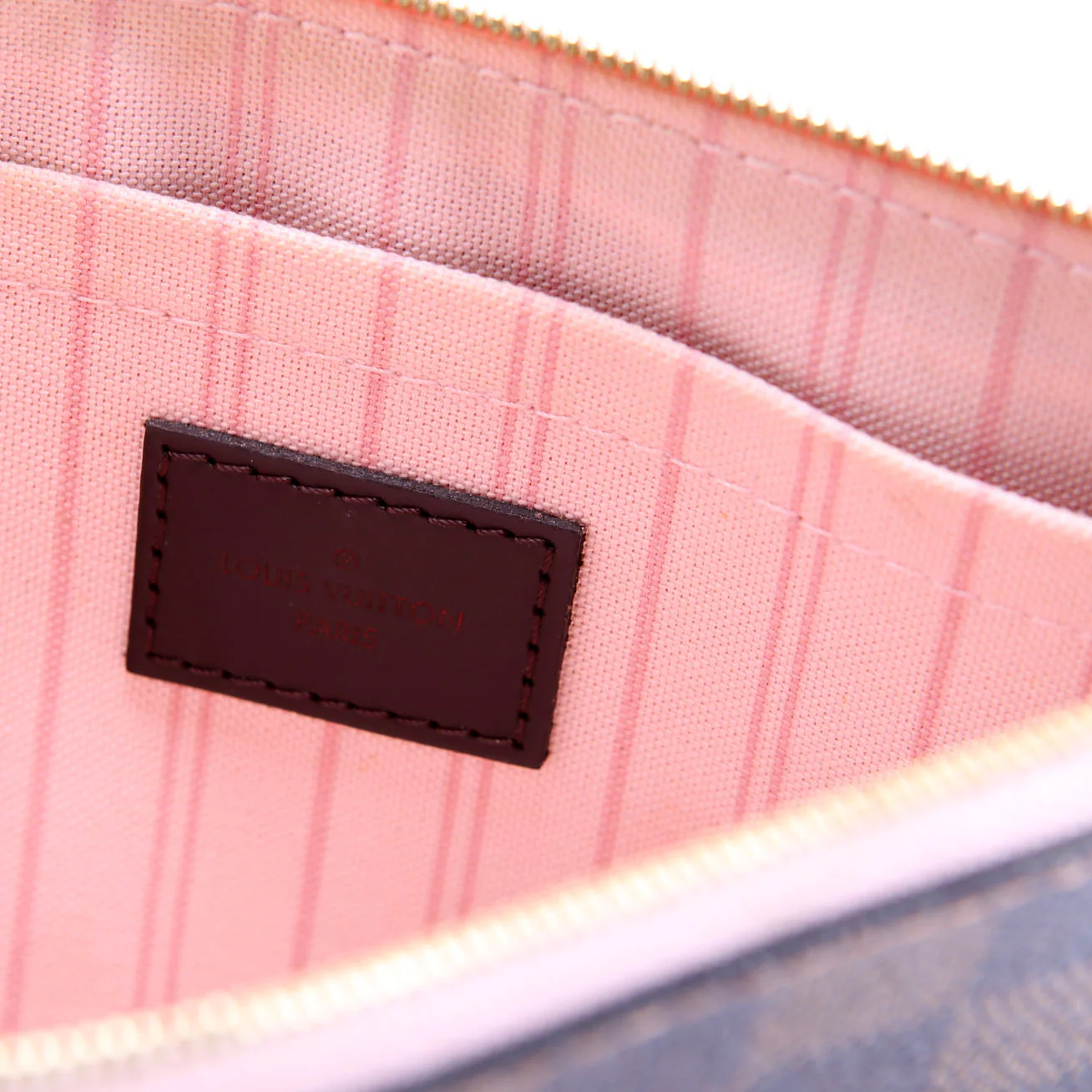 Pochette Only Damier Ebene Neverfull Pink - Image 10