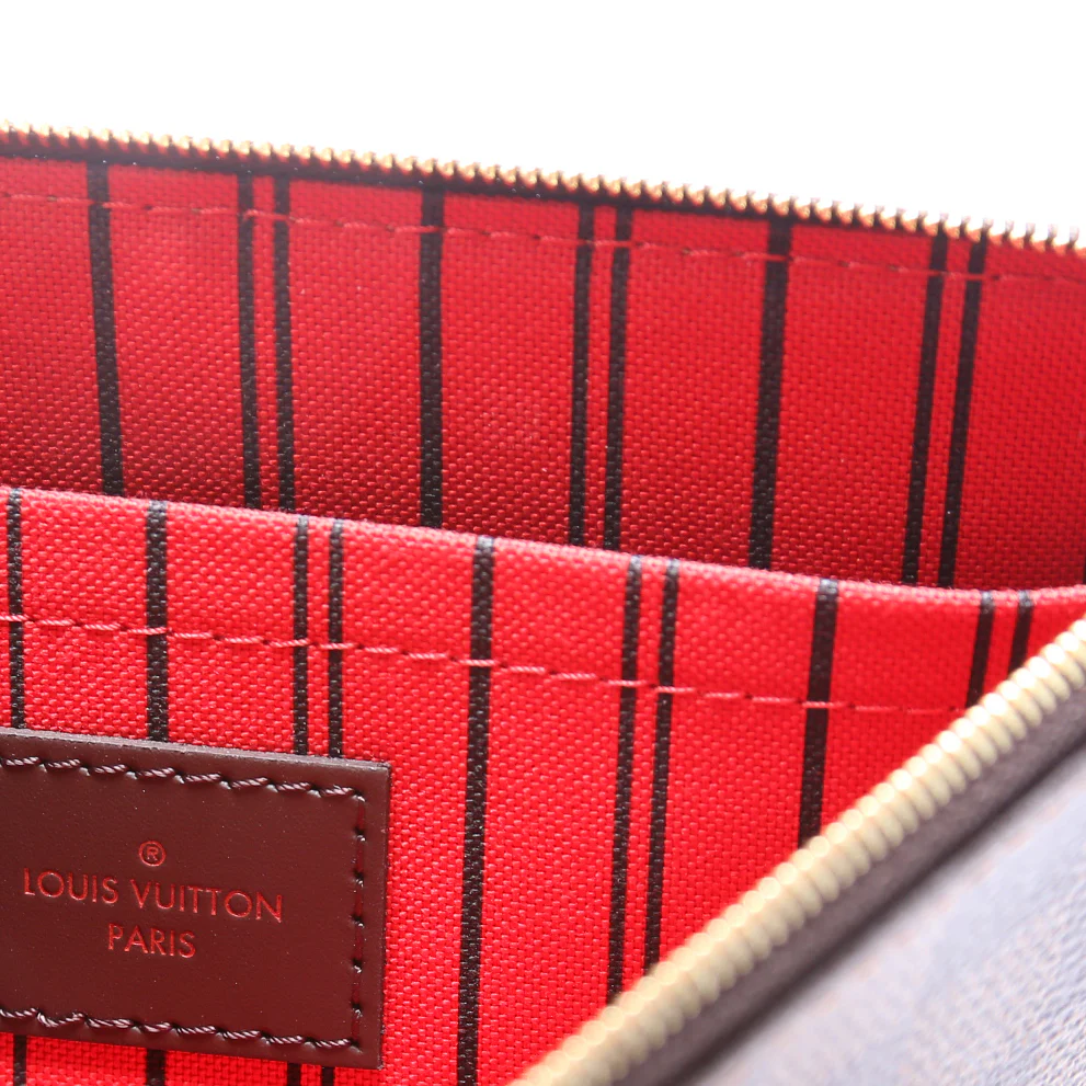 Pochette Only Damier Ebene Neverfull Red - Image 8