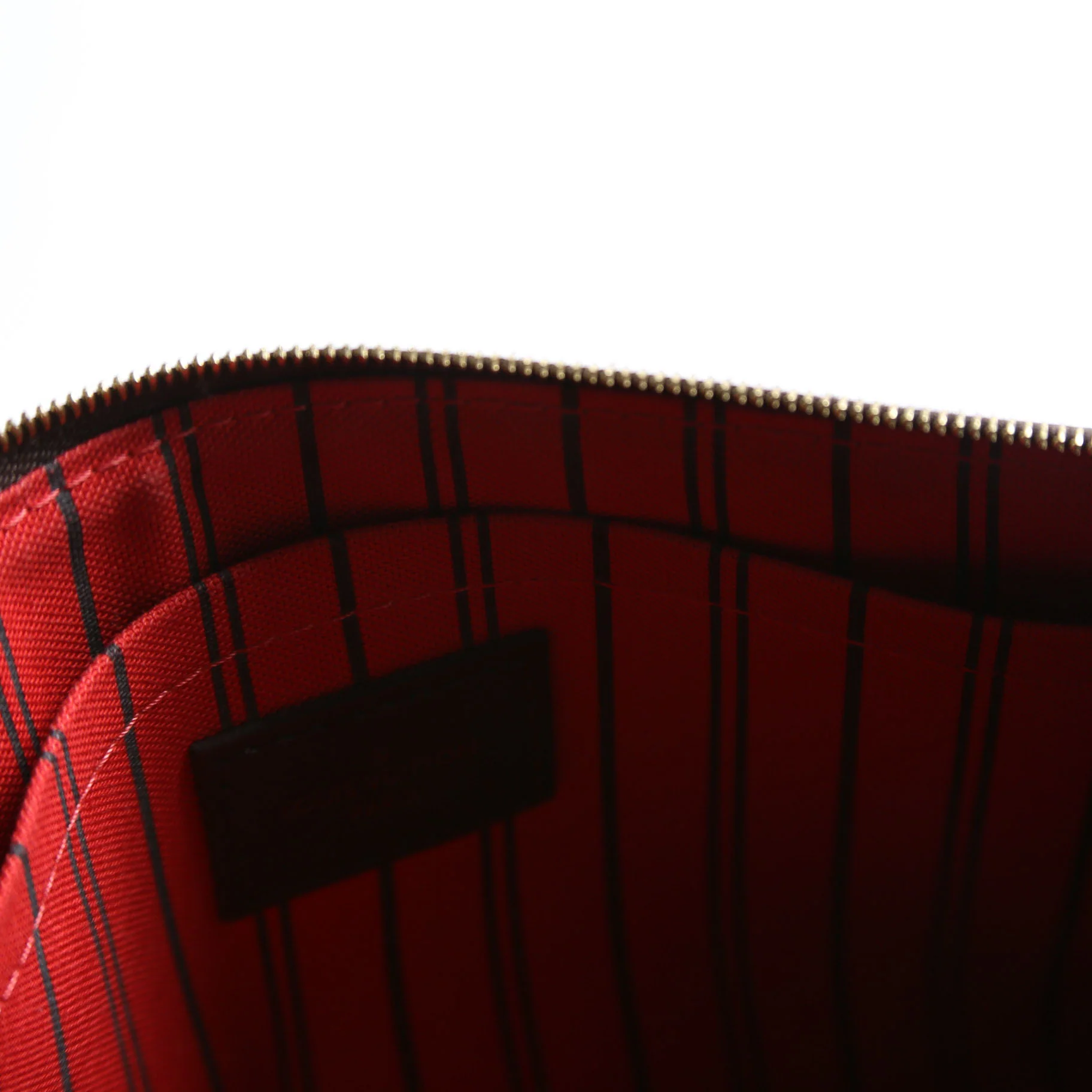 Pochette Only Damier Ebene Neverfull Red - Image 7