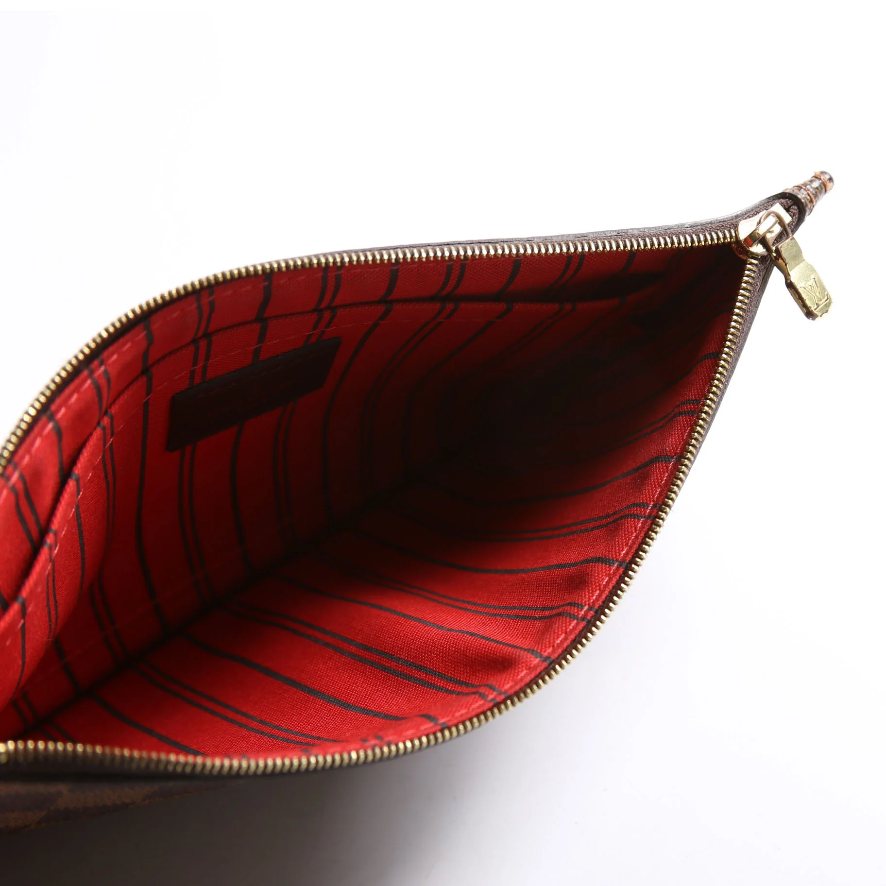 Pochette Only Damier Ebene Neverfull Red - Image 8