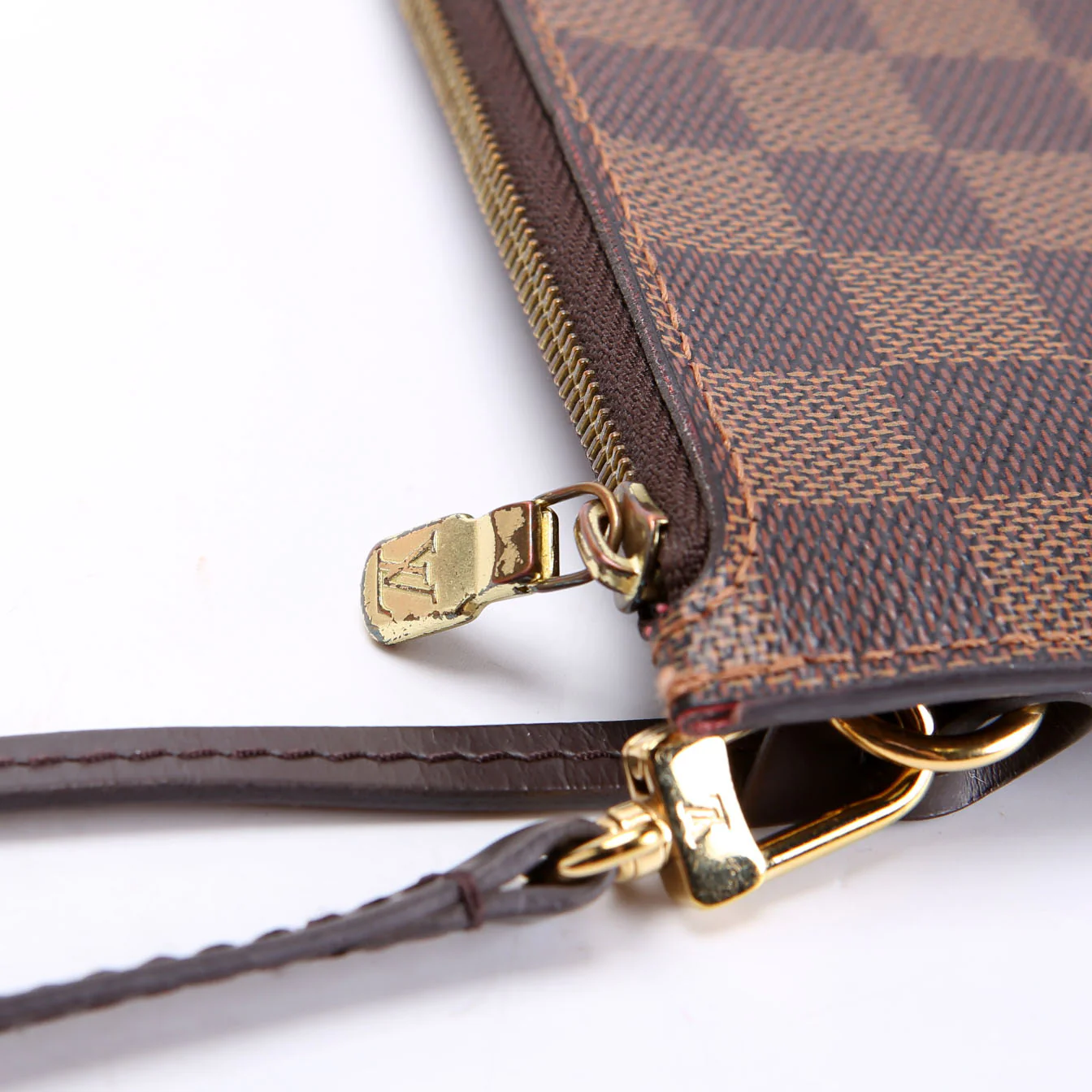 Pochette Only Damier Ebene Neverfull Red - Image 9