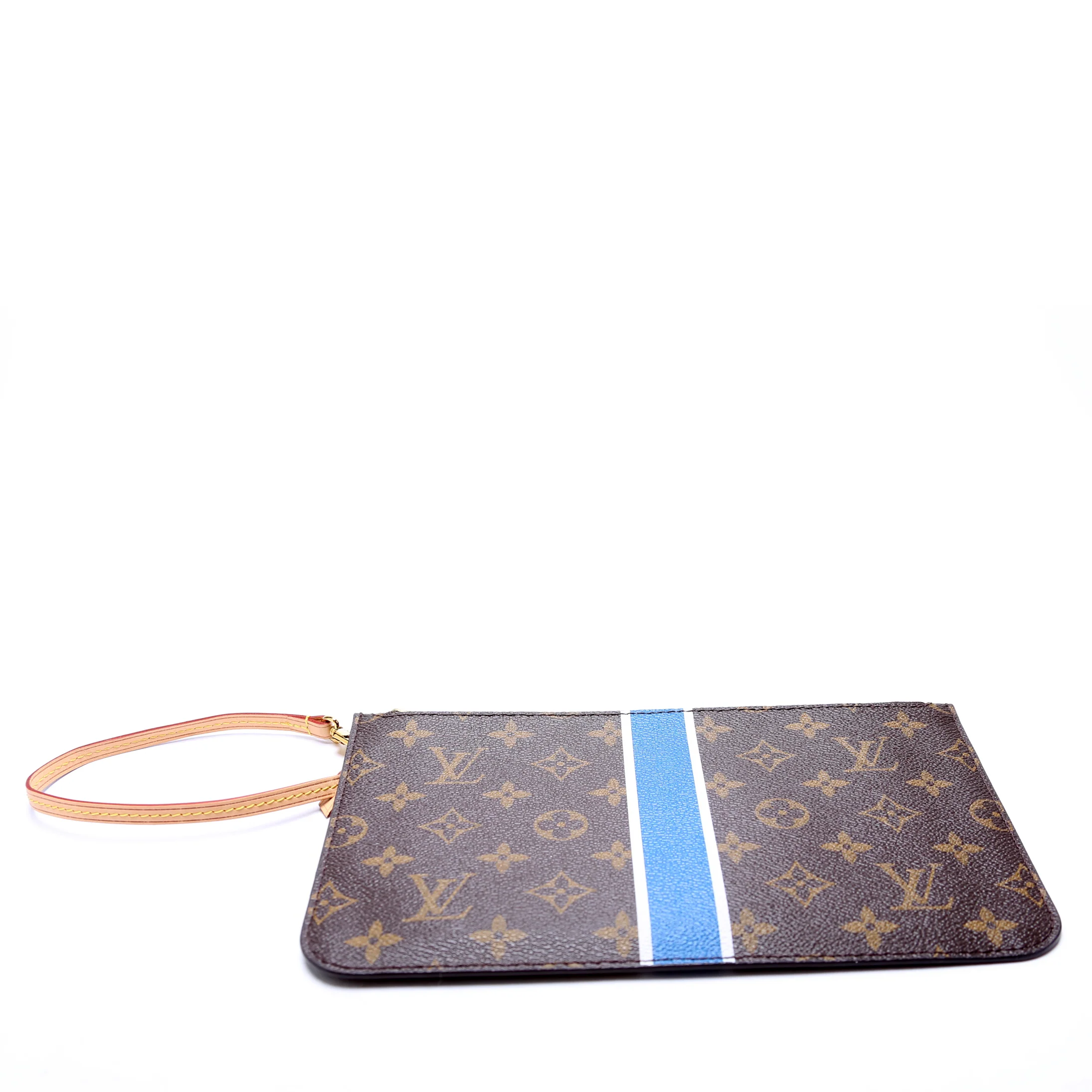 Pochette Only Monogram Neverfull My Heritage Stripe Blue - Image 4