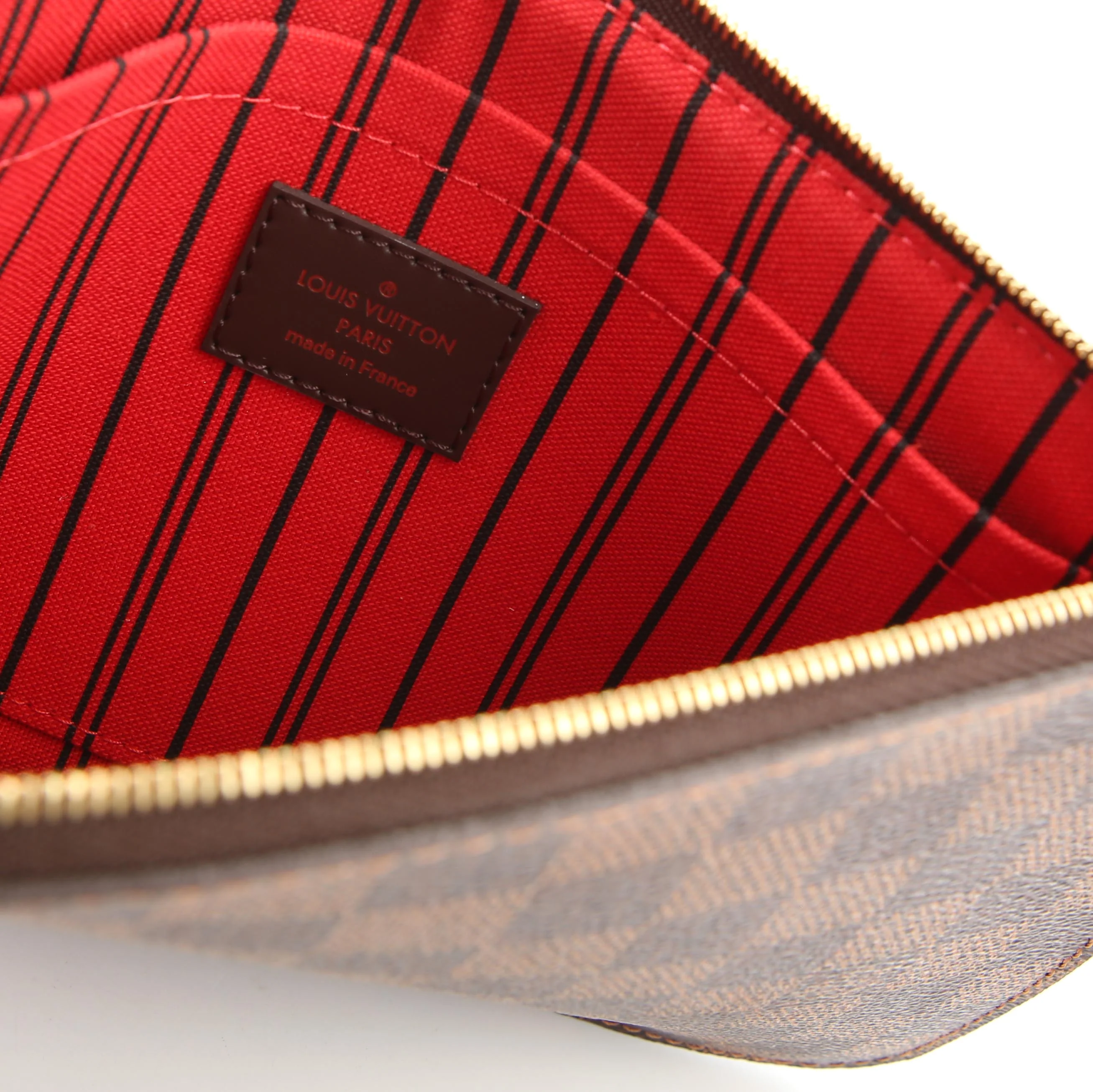 Pochette Only Neverfull Damier Ebene Red - Image 8