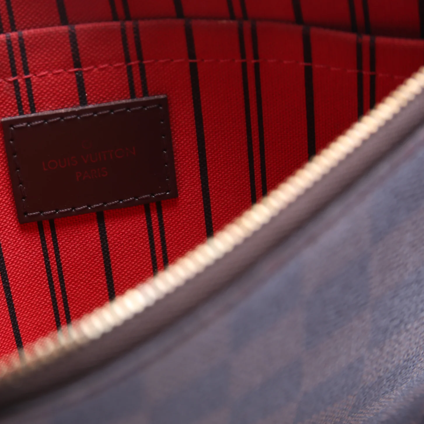 Pochette Only Neverfull Damier Ebene Red - Image 8