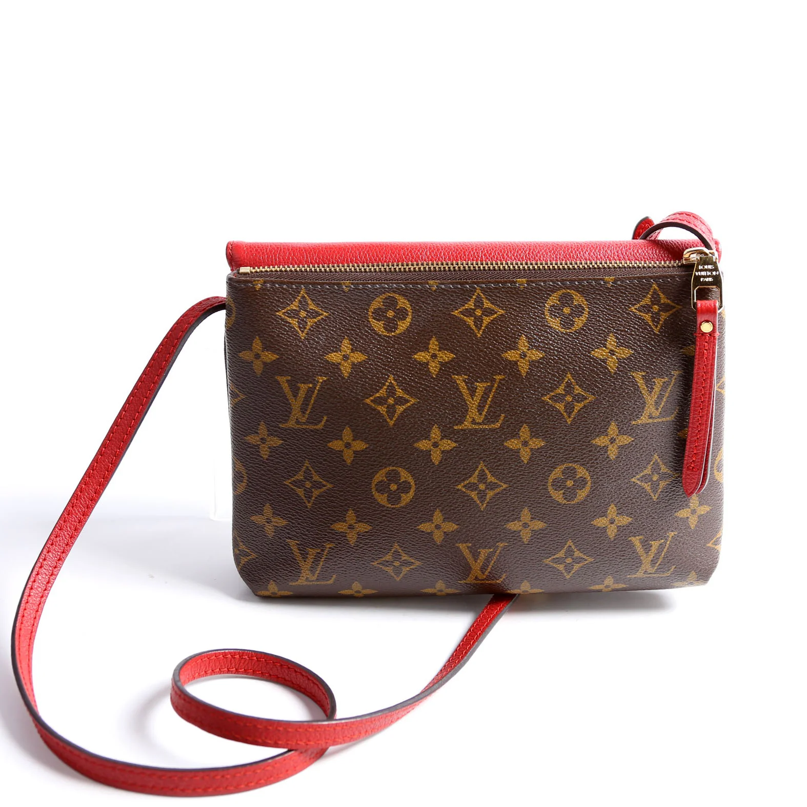 Pochette Twice Monogram Brown/Red - Image 3