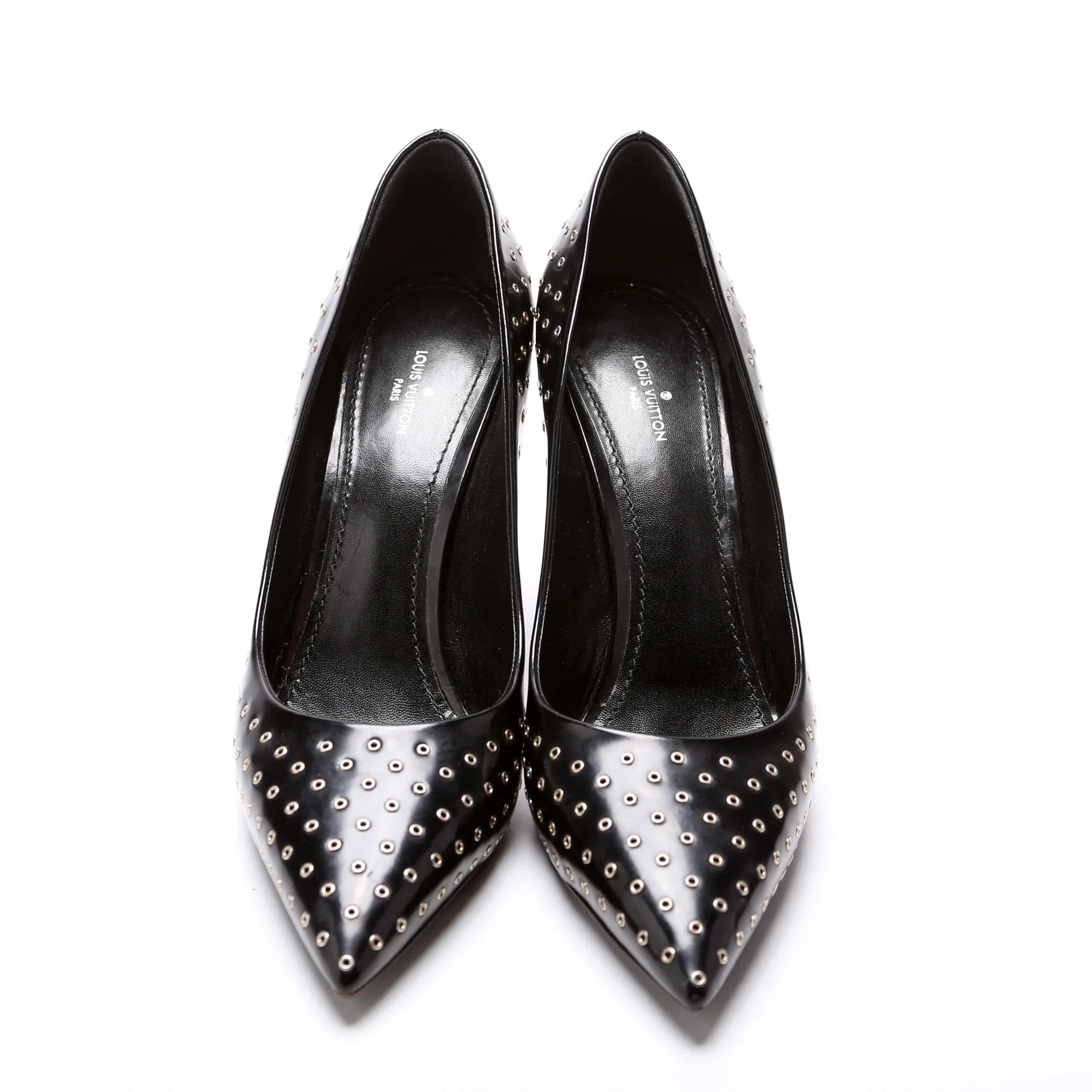 Pointed Toe Leather Pumps Size 39.5 - Image 2