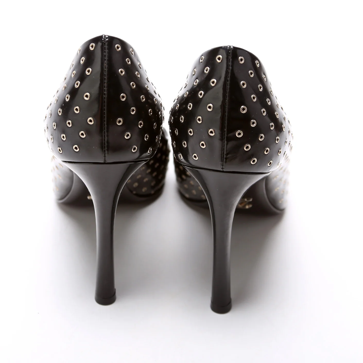 Pointed Toe Leather Pumps Size 39.5 - Image 4