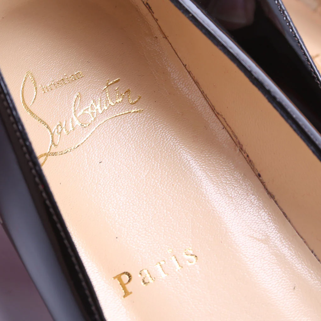 Pointed Toe Patent Ballet Flats Size 38.5 - Image 5