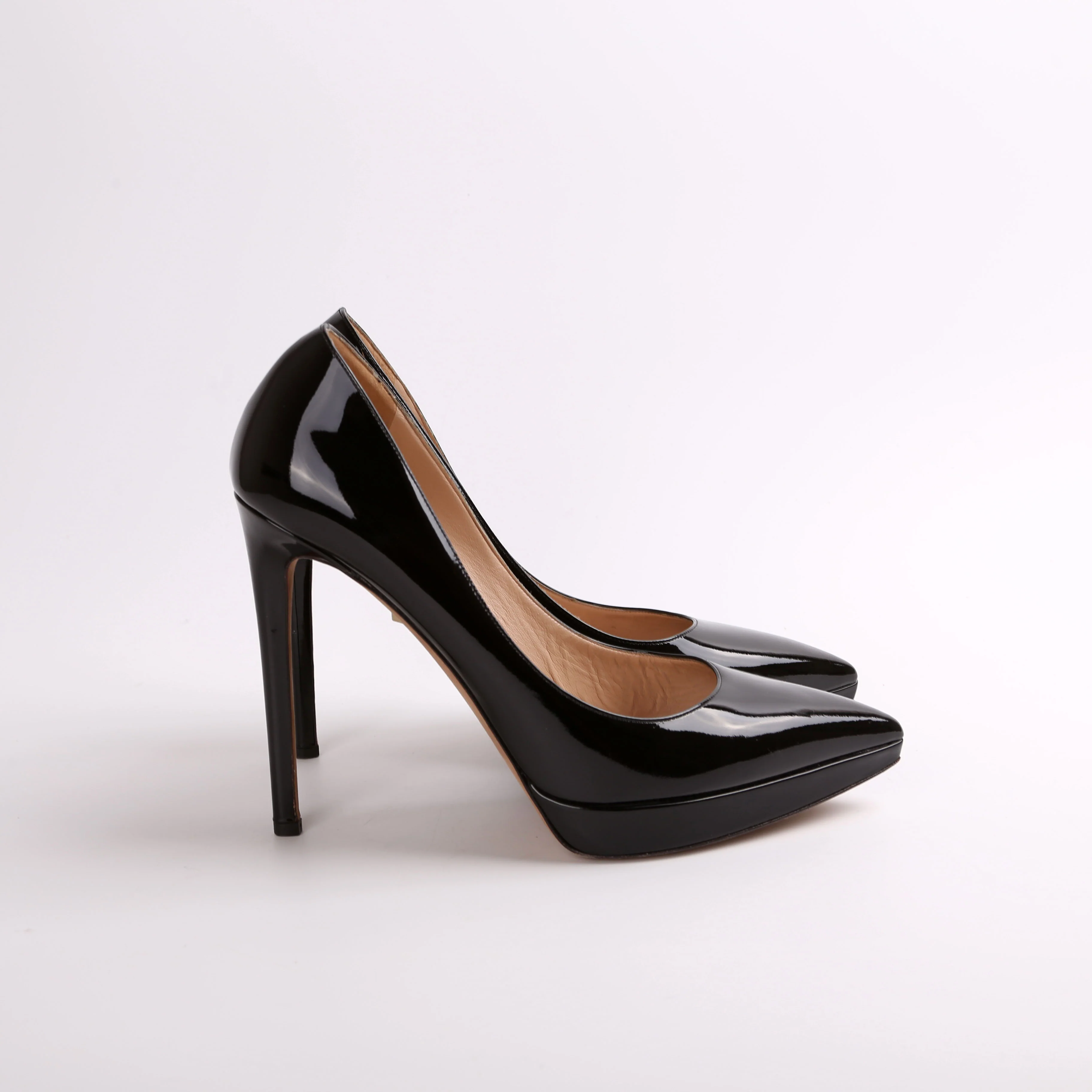 Pointed Toe Platform Patent Pumps Size 40 - Image 5