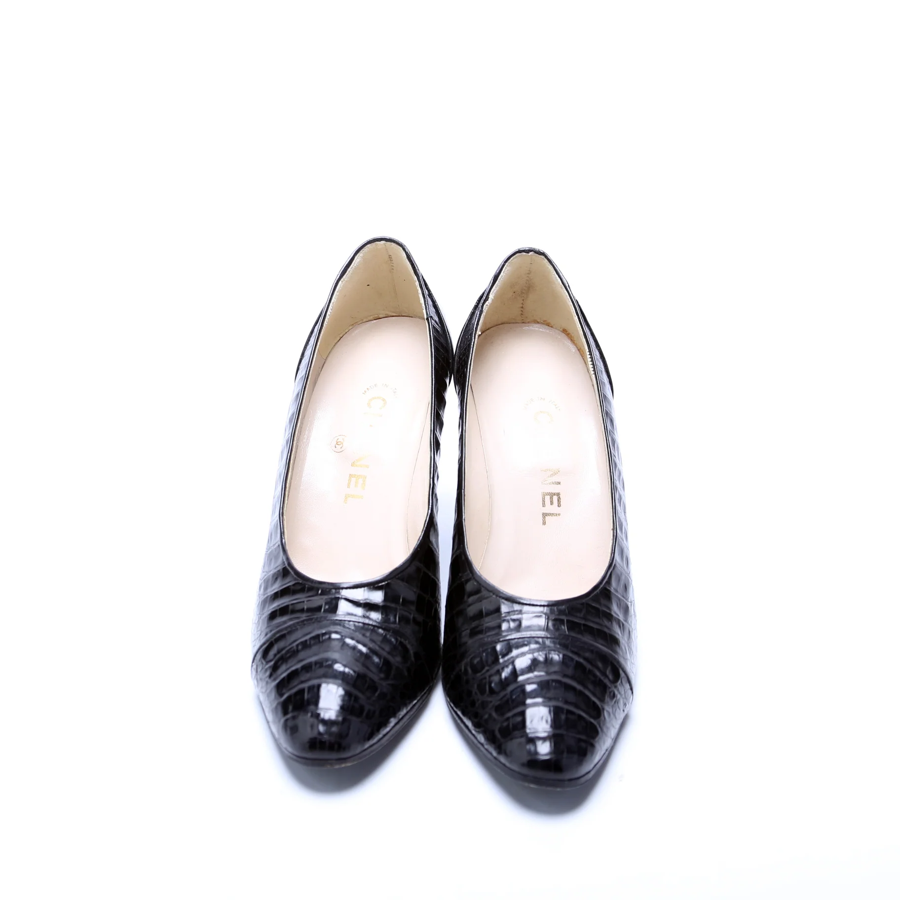 Pointed Toe Python Pumps Size 37.5 - Image 2
