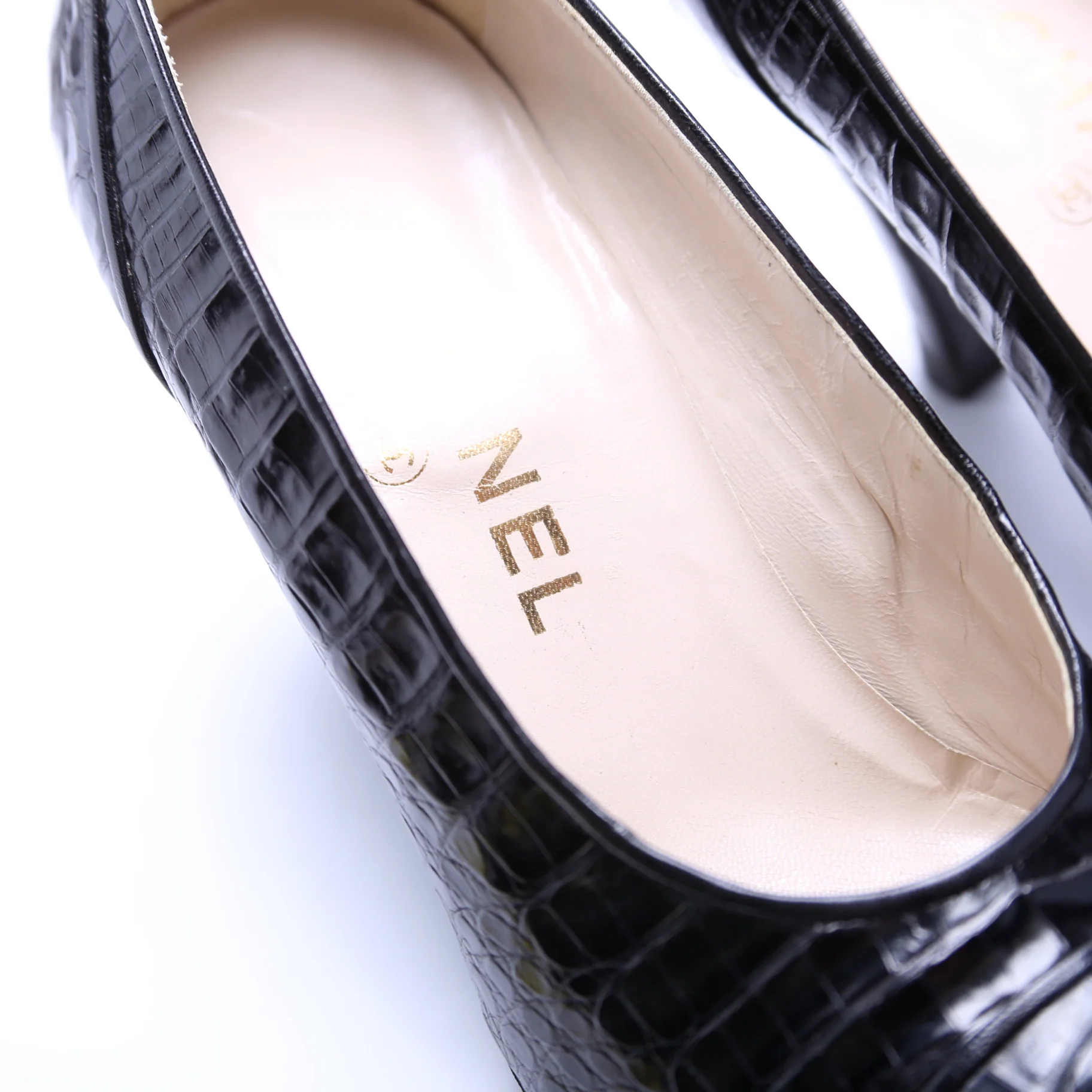 Pointed Toe Python Pumps Size 37.5 - Image 5