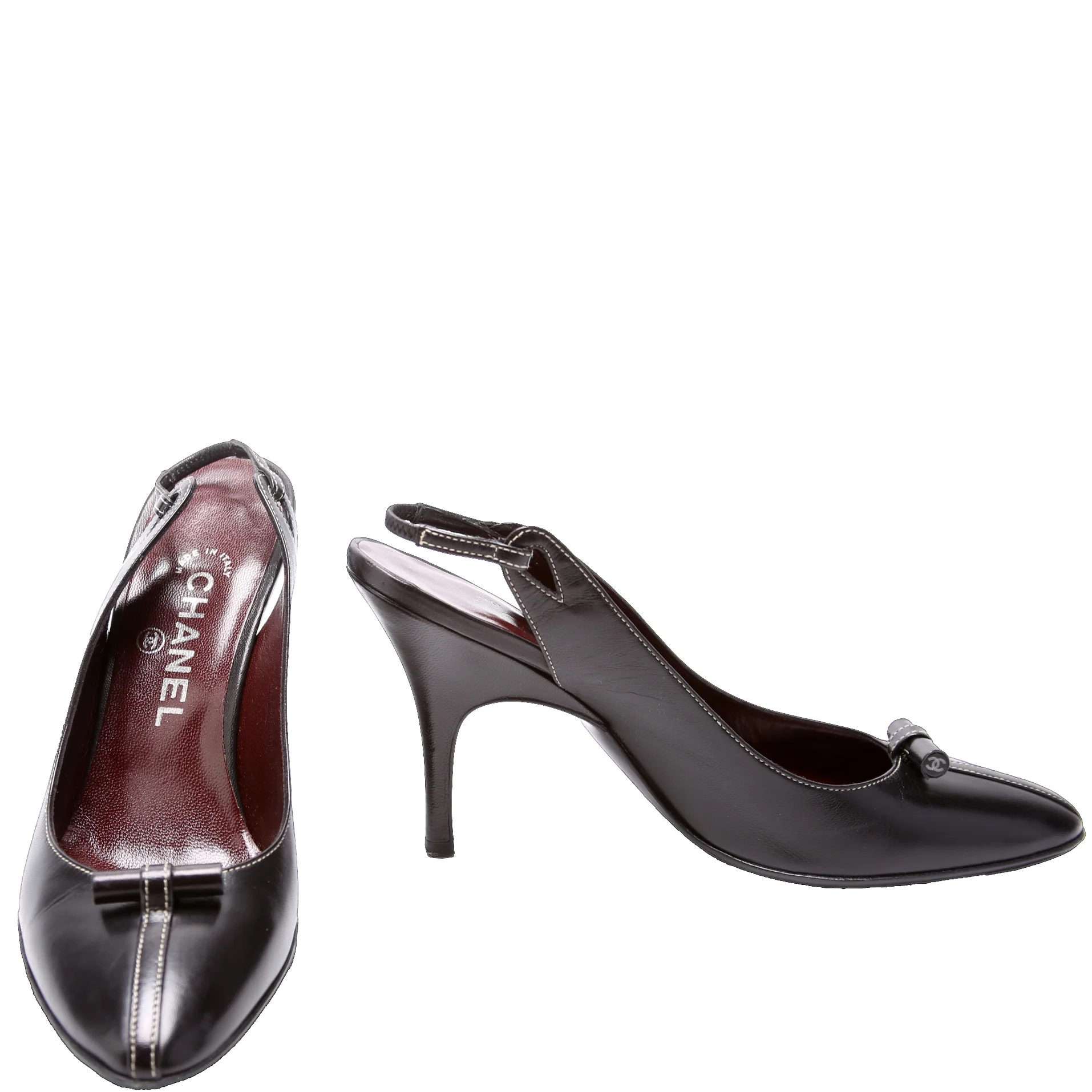 Pointed Toe Slingback Pumps Size 38