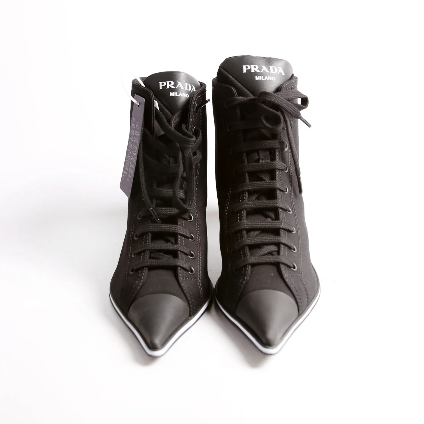 Pointed Toe Sneaker Kitten Heel Size 37.5 - Image 3