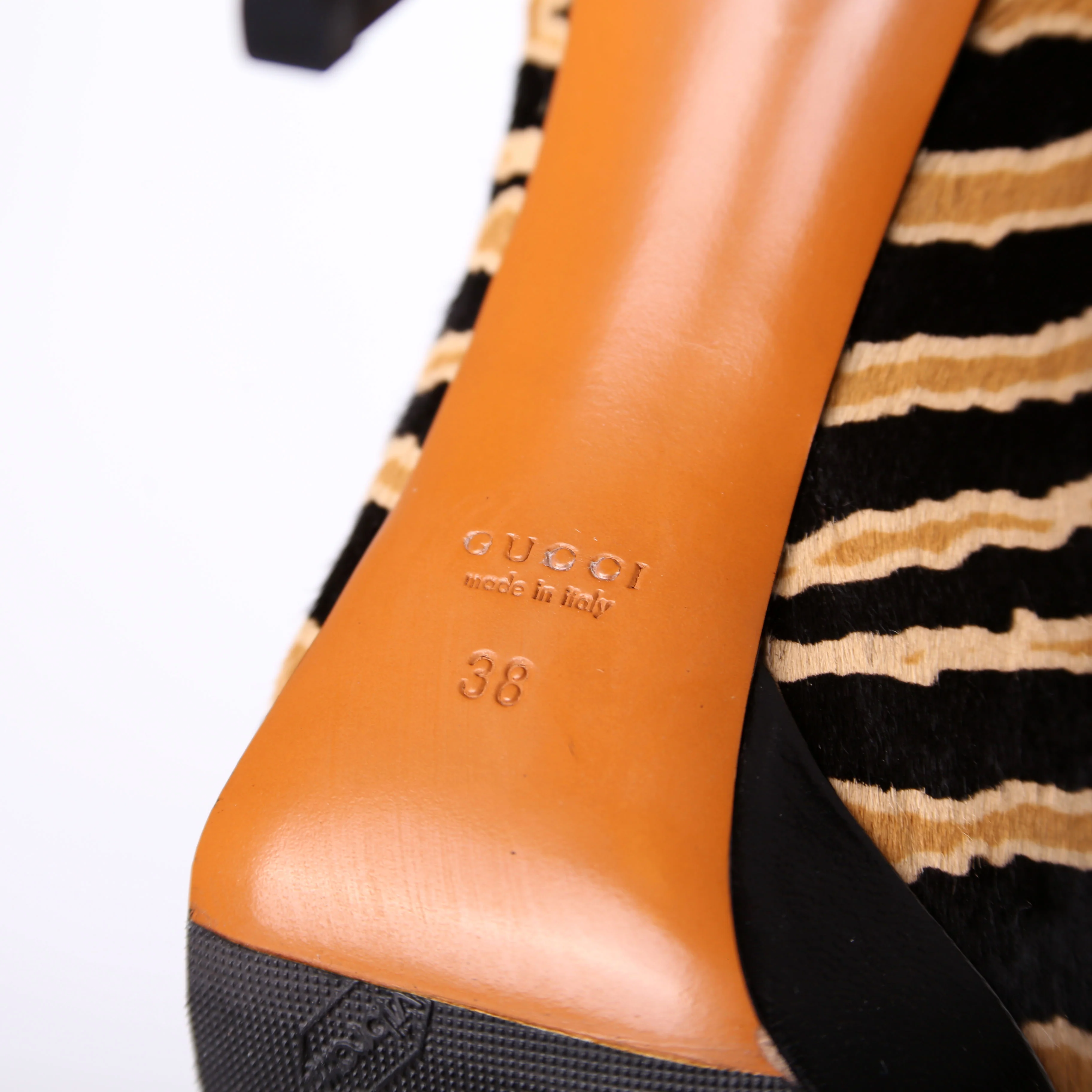 Ponyhair Lace-up Booties Size 38 - Image 7