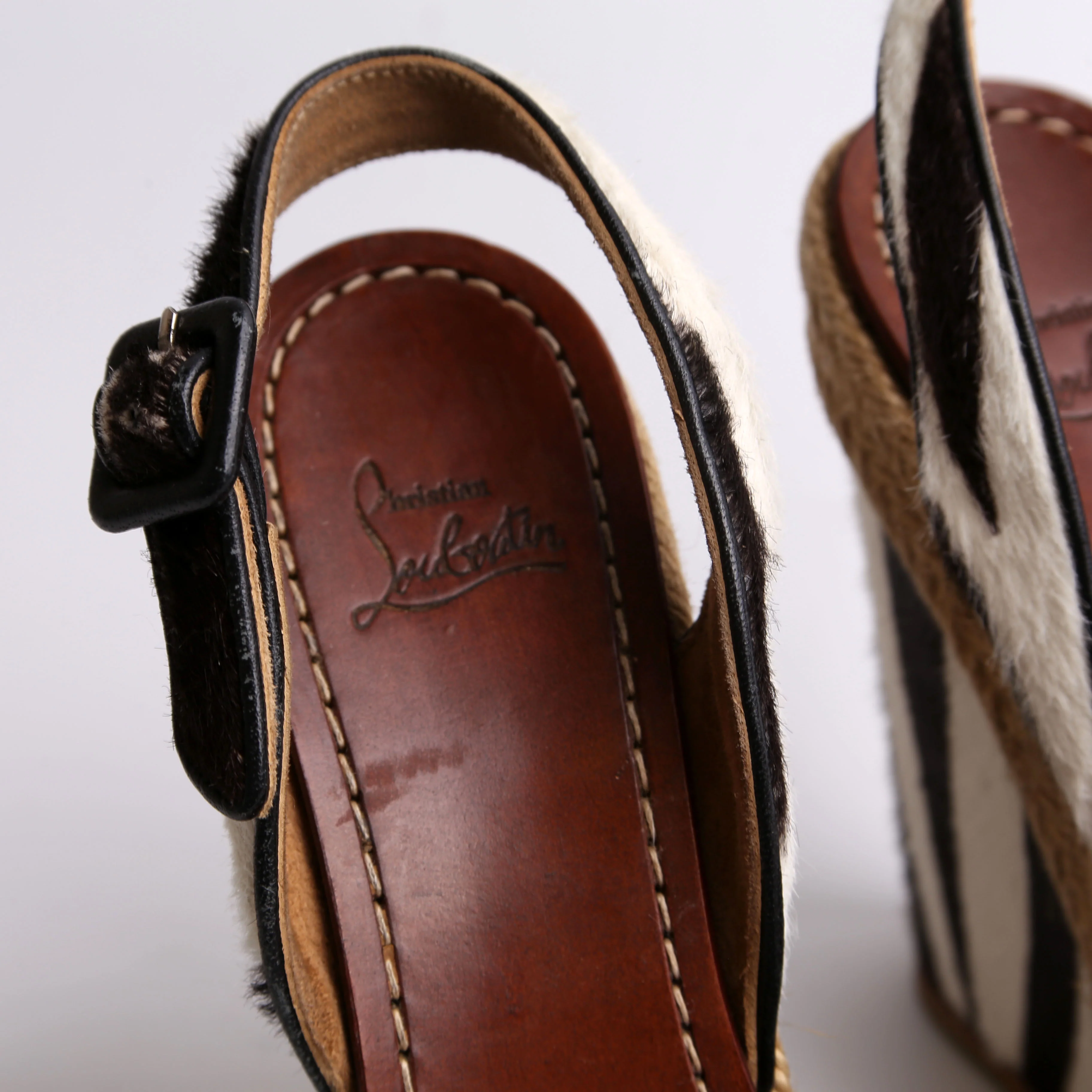 Ponyhair Wedge Sandals Size 36 - Image 6