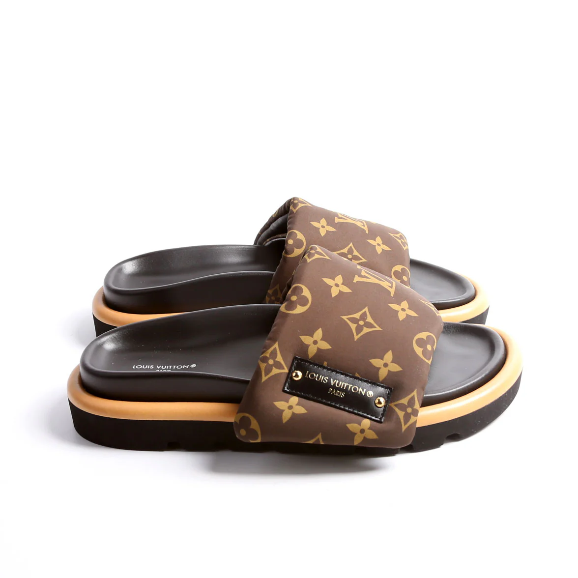 Pool Pillow Comfort Slides Size 37 Brown - Image 3