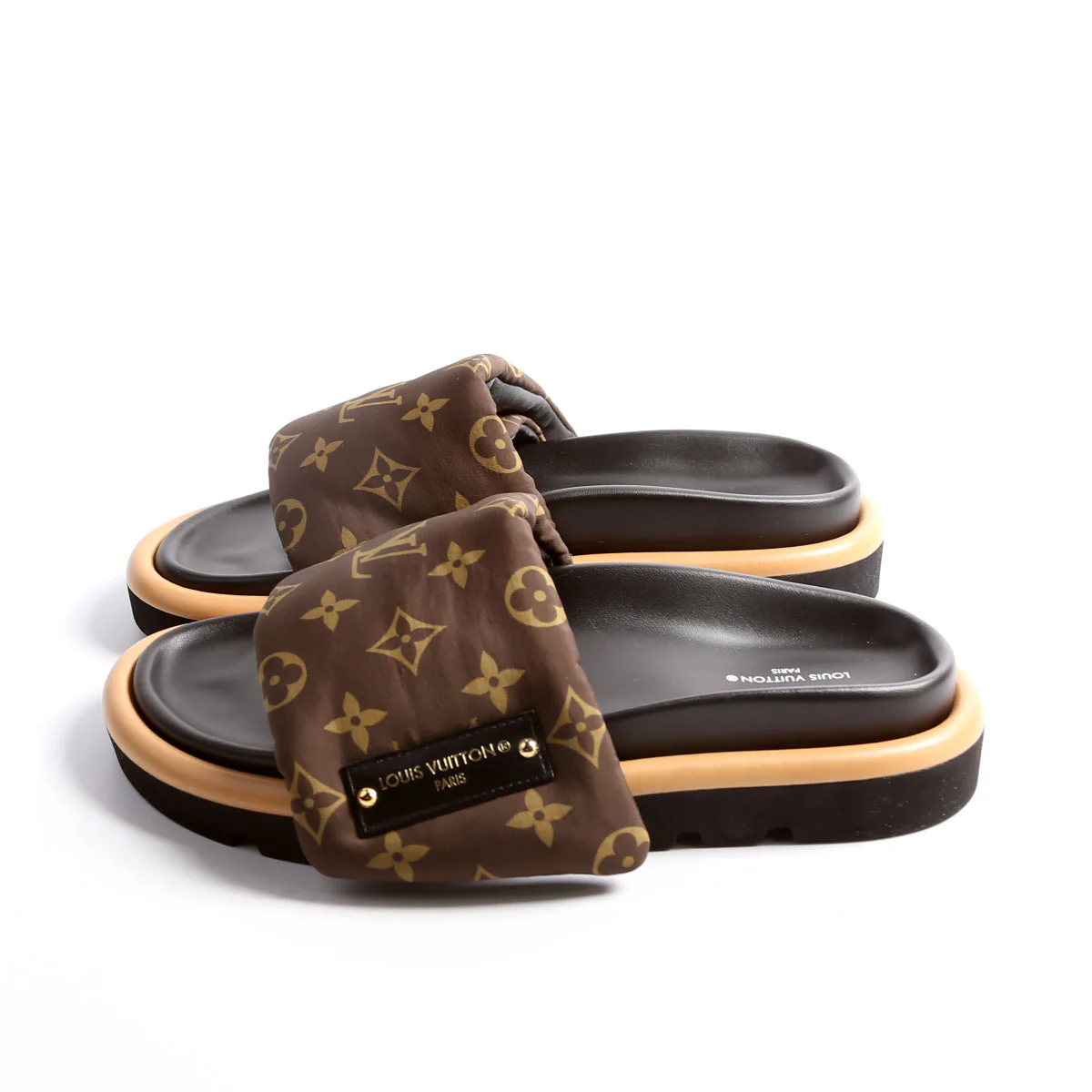 Pool Pillow Comfort Slides Size 37 Brown - Image 5