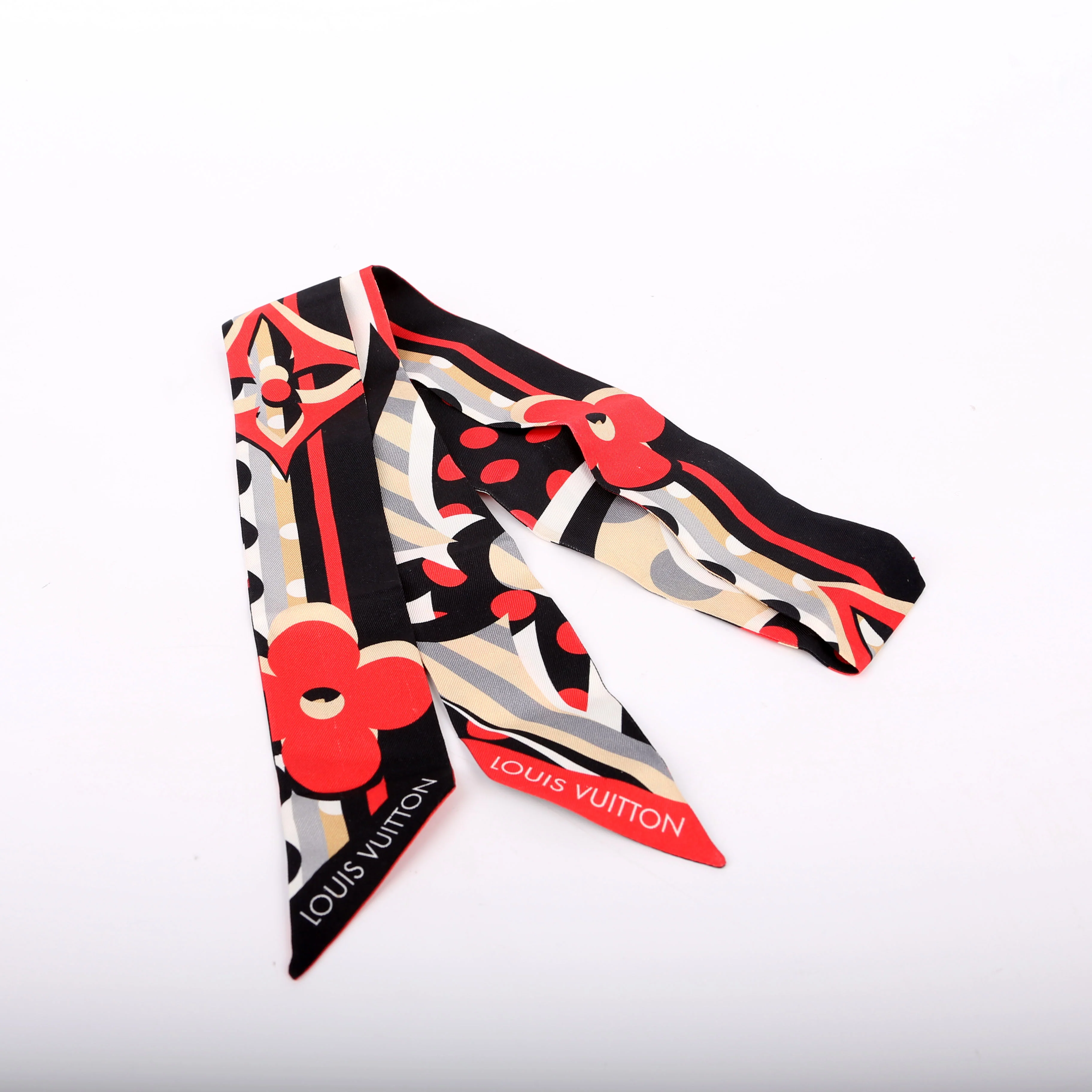Pop Monogram BB Bandeau Scarf Black/Red - Image 2