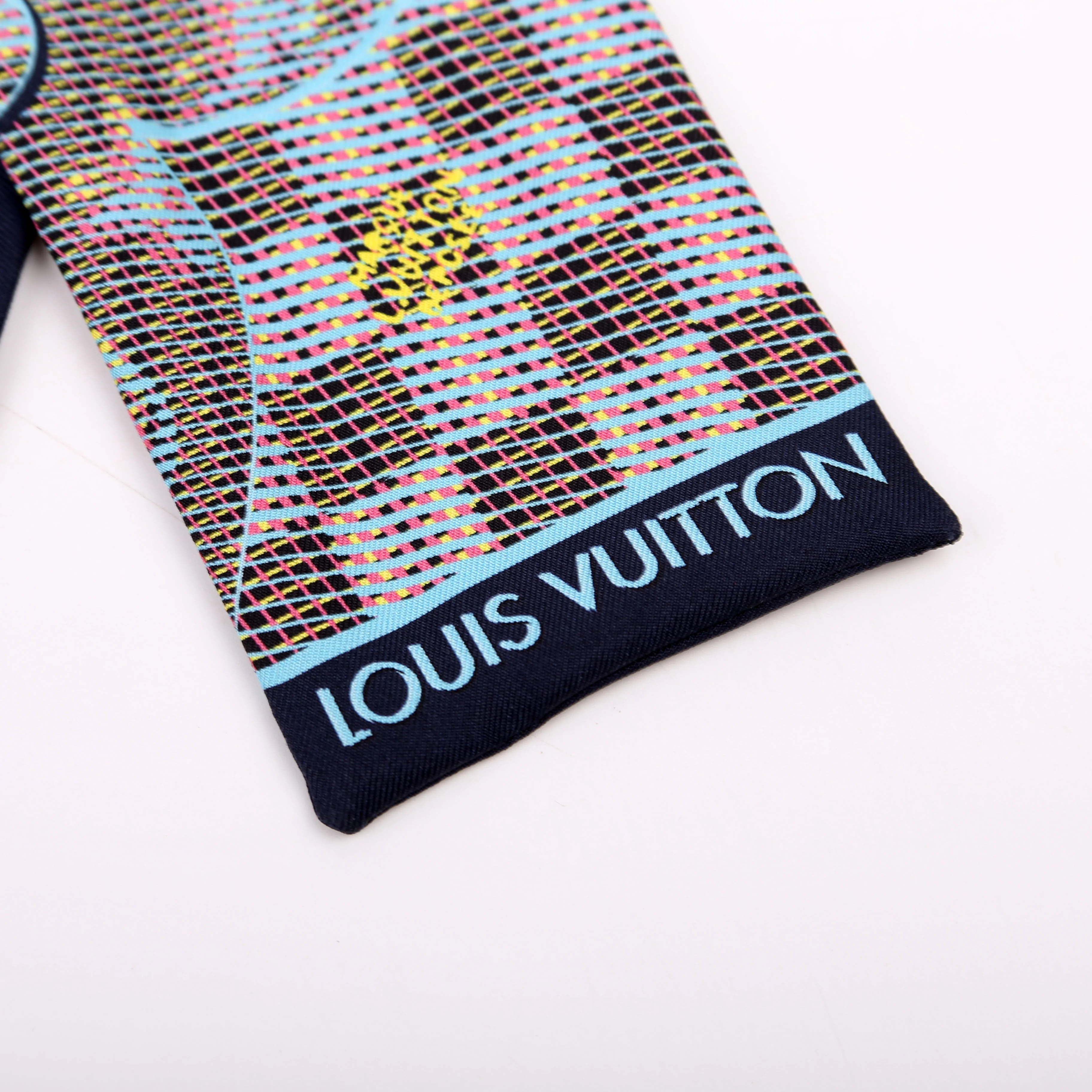 Pop Print Bandeau Scarf Navy/Multicolor - Image 4