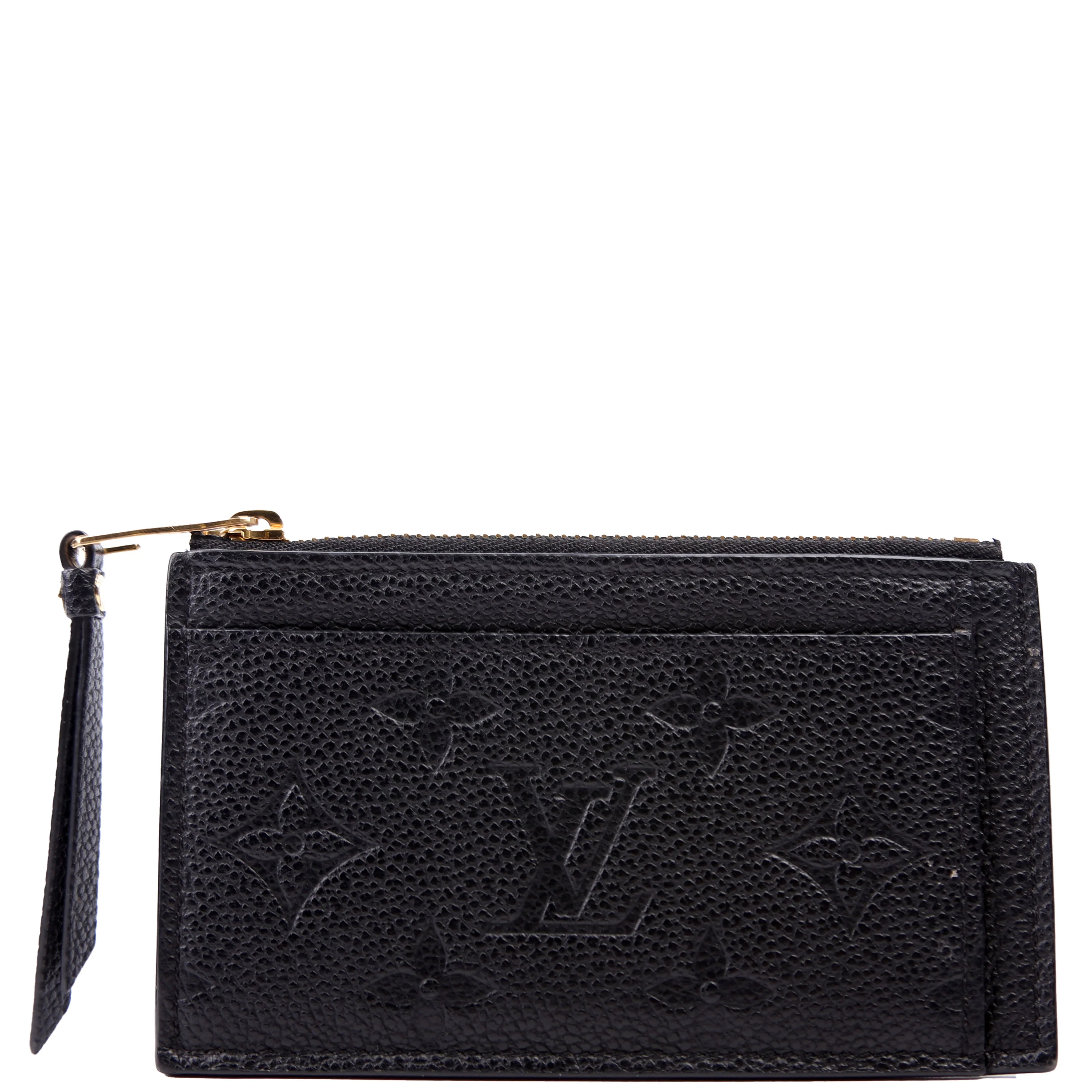 Porte Cartes Zip Empreinte Black