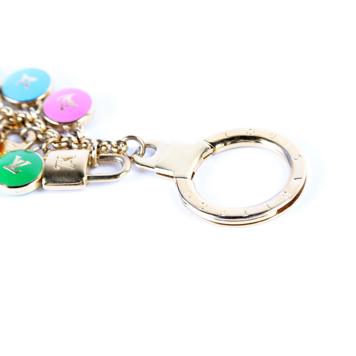 Porte Cles Pastilles Bag Charm Gold/Multicolor - Image 3
