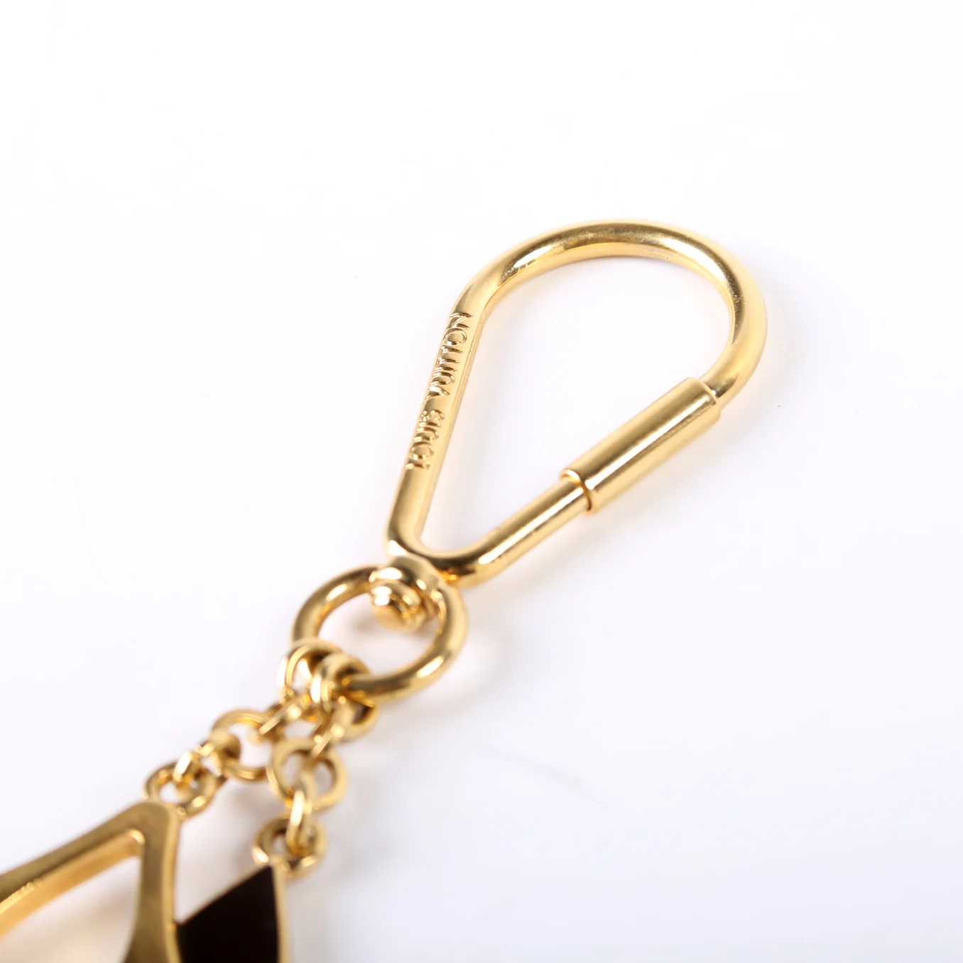 Porte Cles Puzzle Bag Charm Gold/Black - Image 2