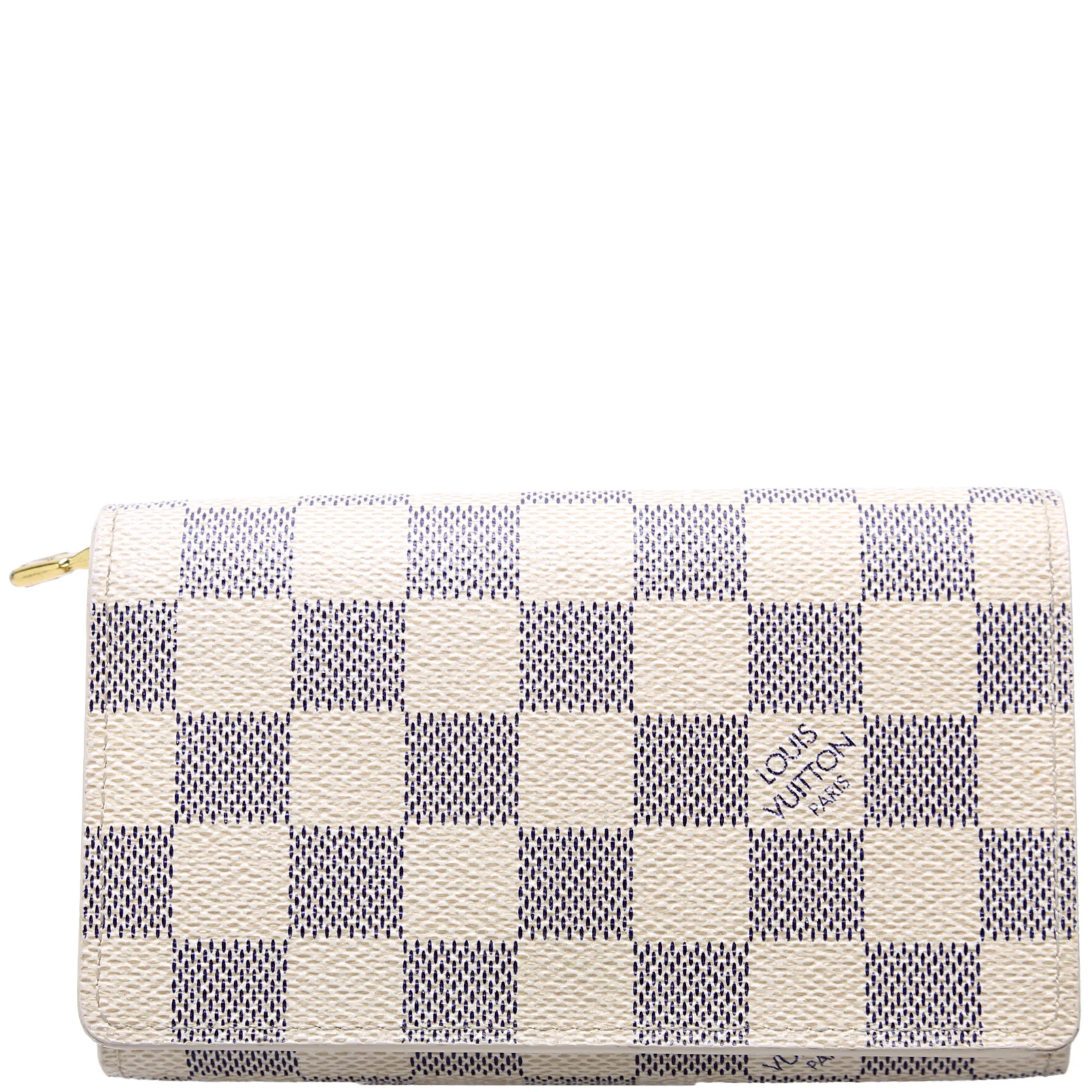 Porte Monnaie Billets Tres Damier Azur