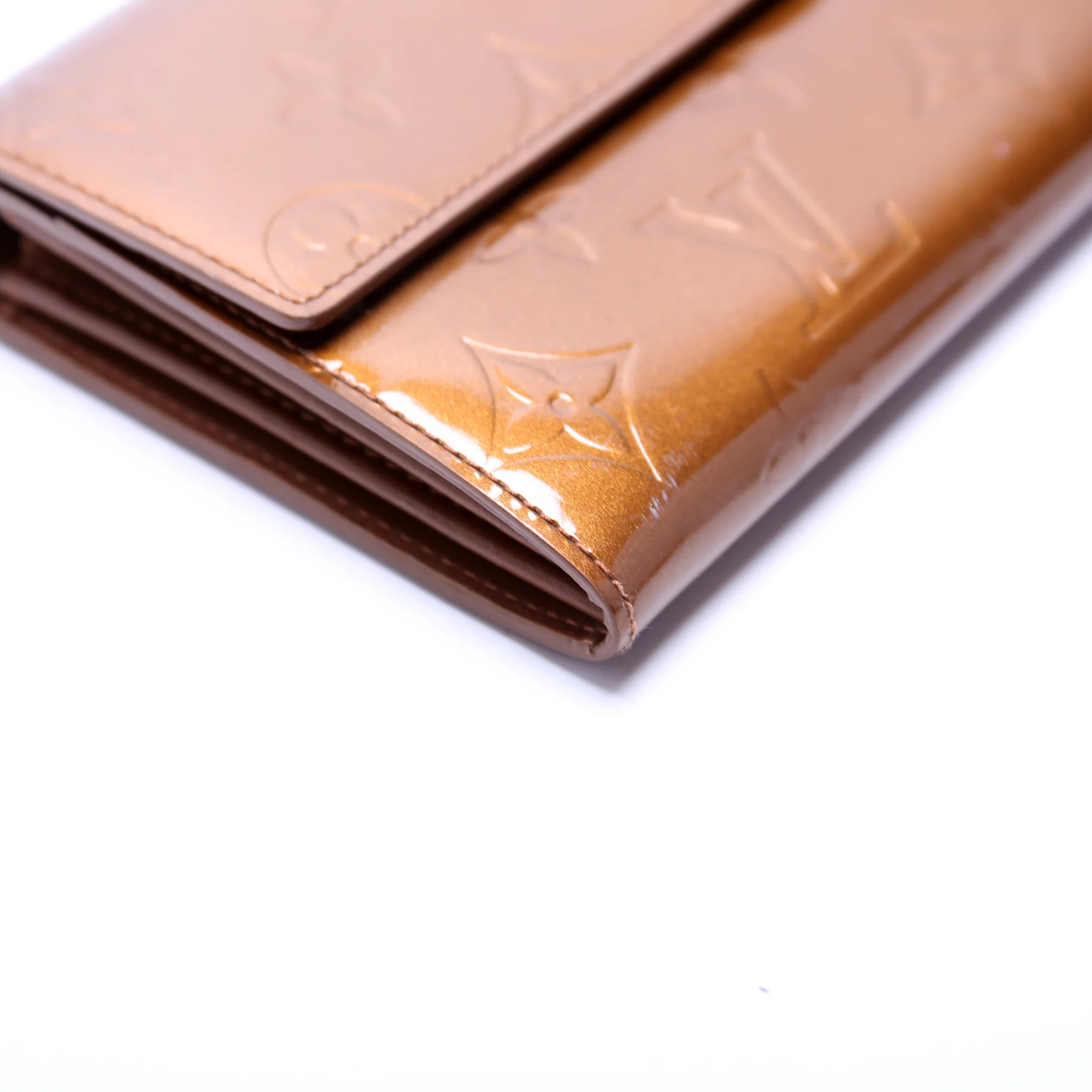 Porte Tresor Sarah Wallet Vernis Bronze - Image 5