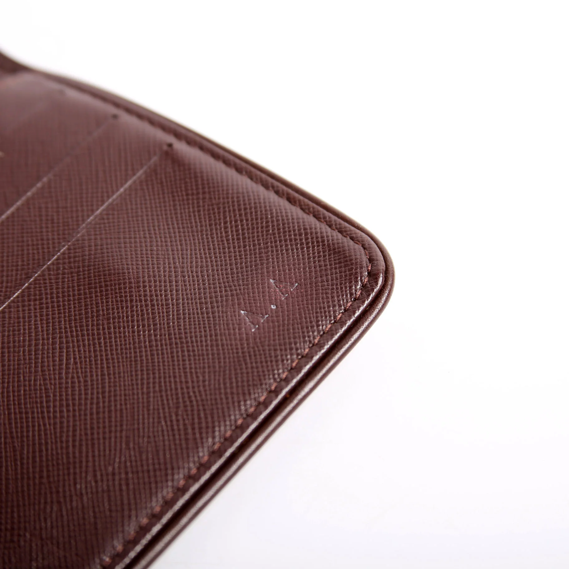 Porte Tresor Wallet Mini Lin Burgundy - Image 8