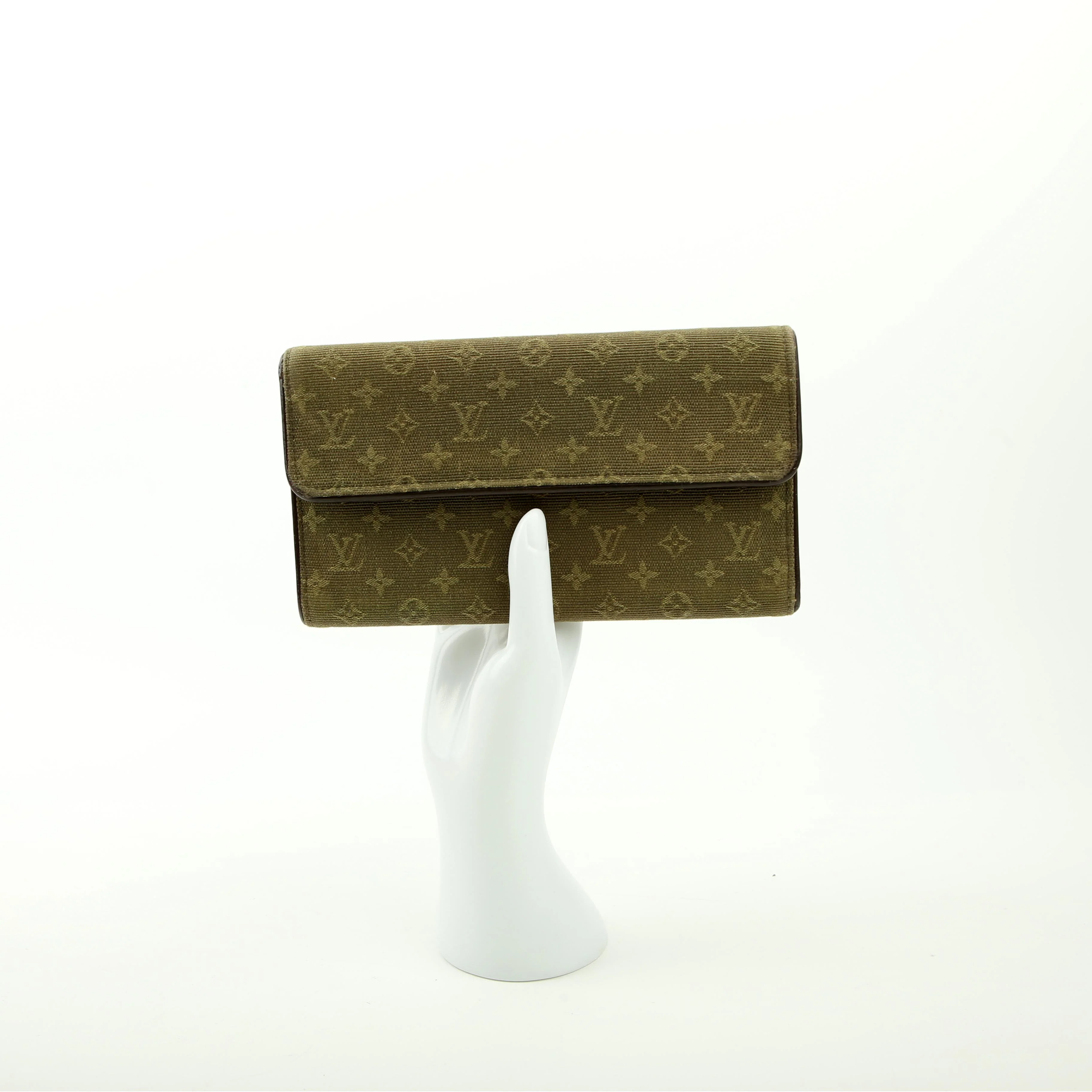 Porte Tresor Wallet Mini Lin Green/Brown - Image 12
