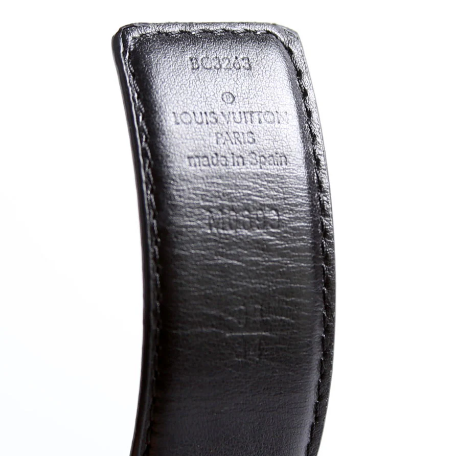 Pretty LV 30MM Reversible Leather/Monogram Belt Size 85/34 Black/Brown - Image 6