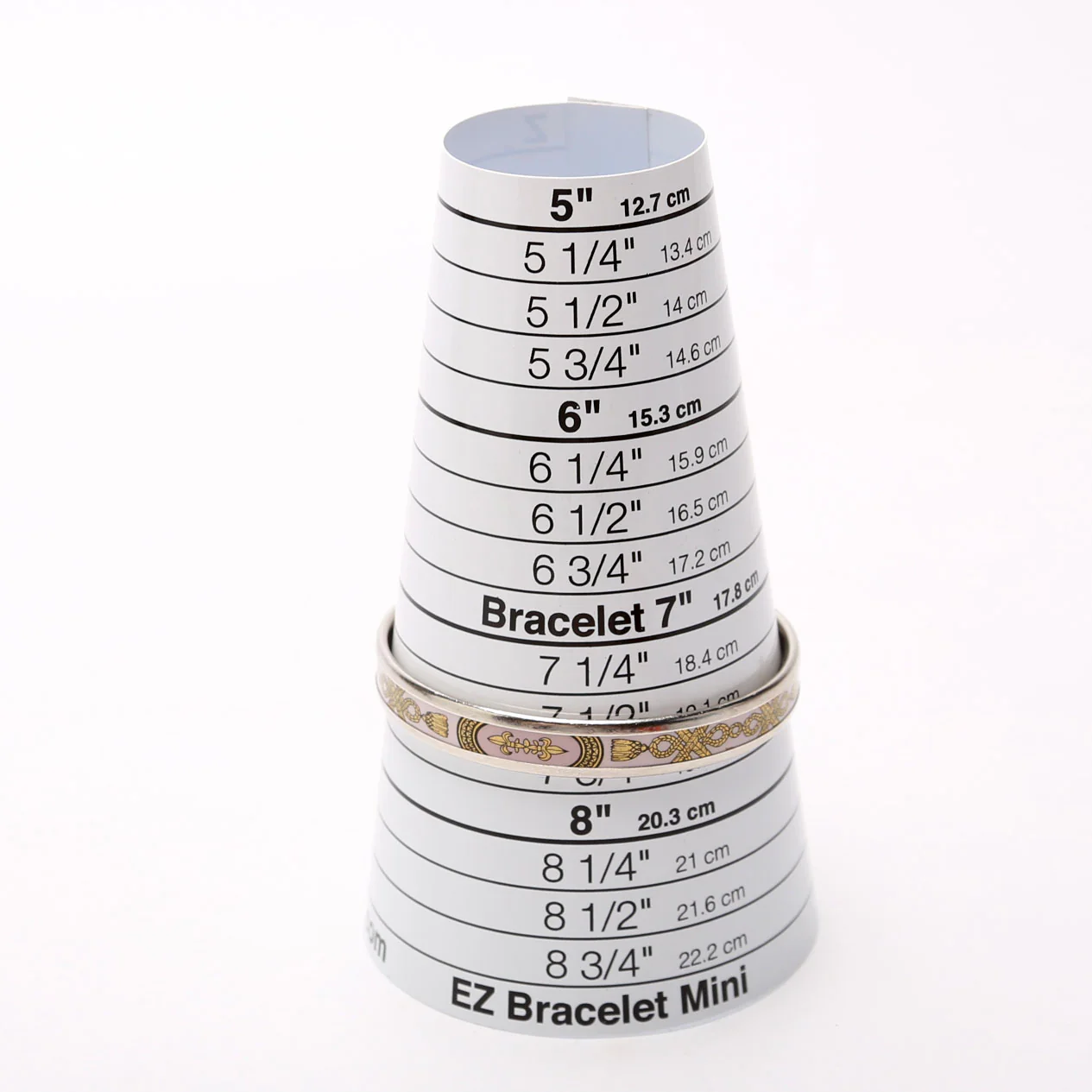 Printed Enamel Narrow Bangle Bracelet - Image 4