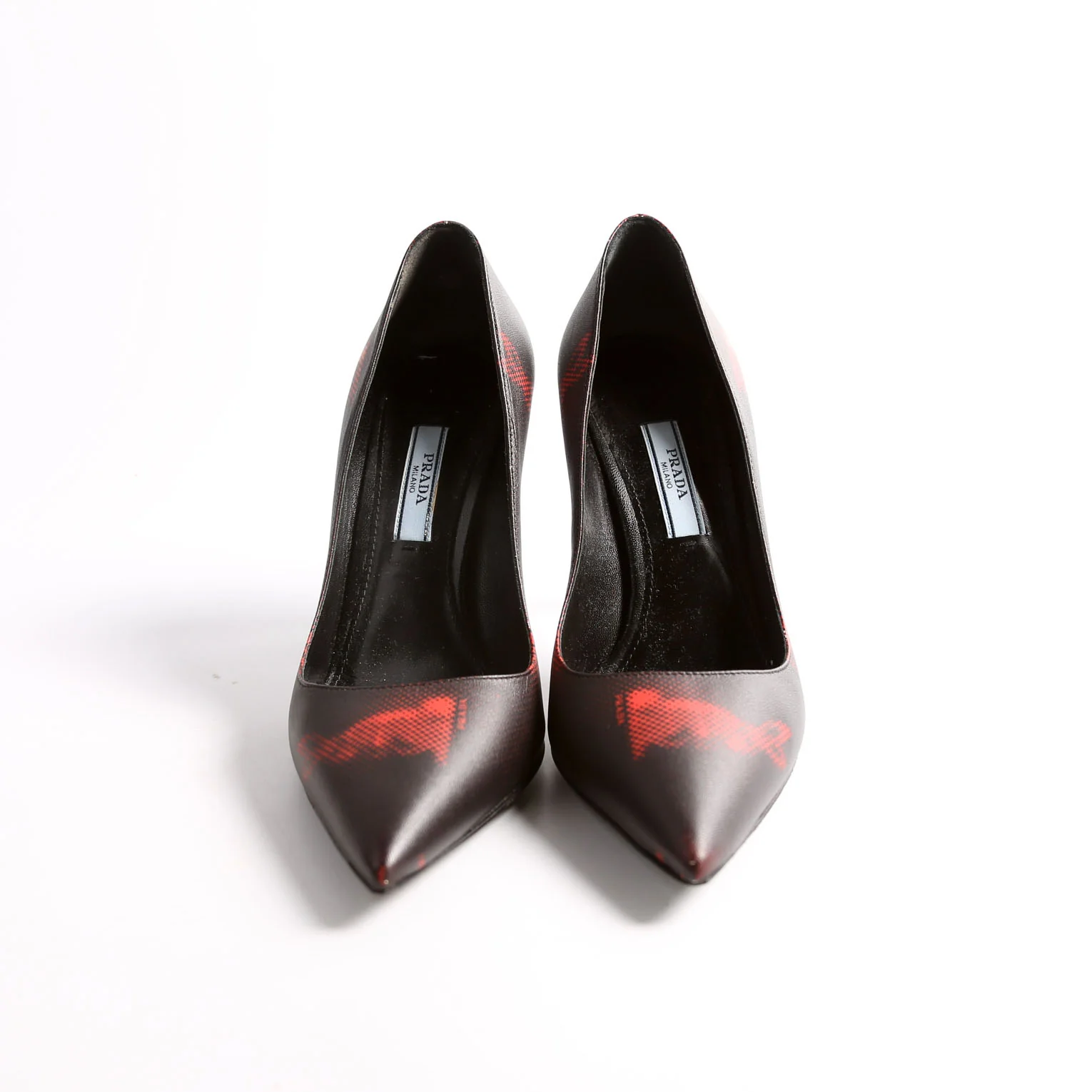 Printed Leather Point Toe Pumps Size 36 - Image 3