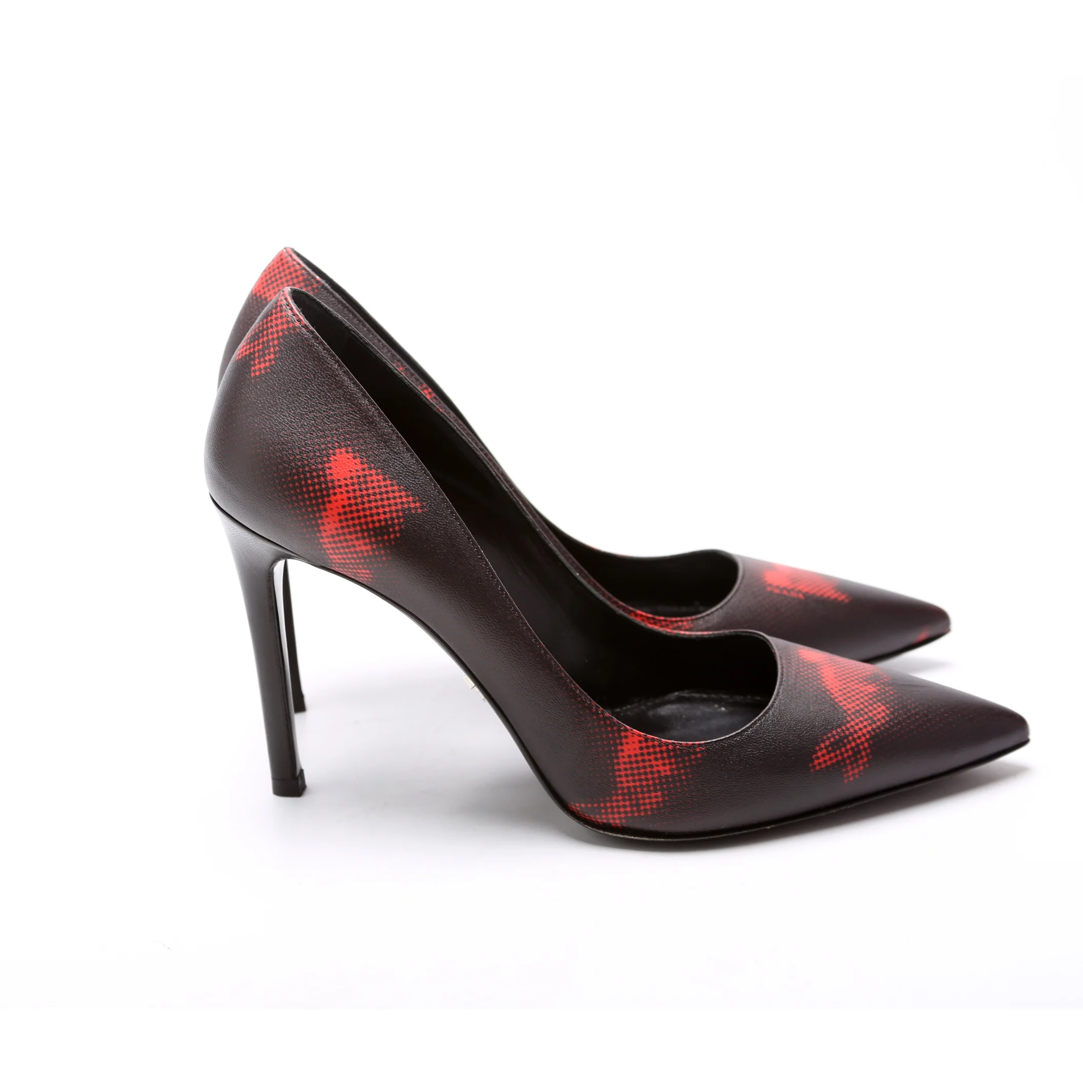 Printed Leather Pointed Toe Pumps Size 36 - Image 3